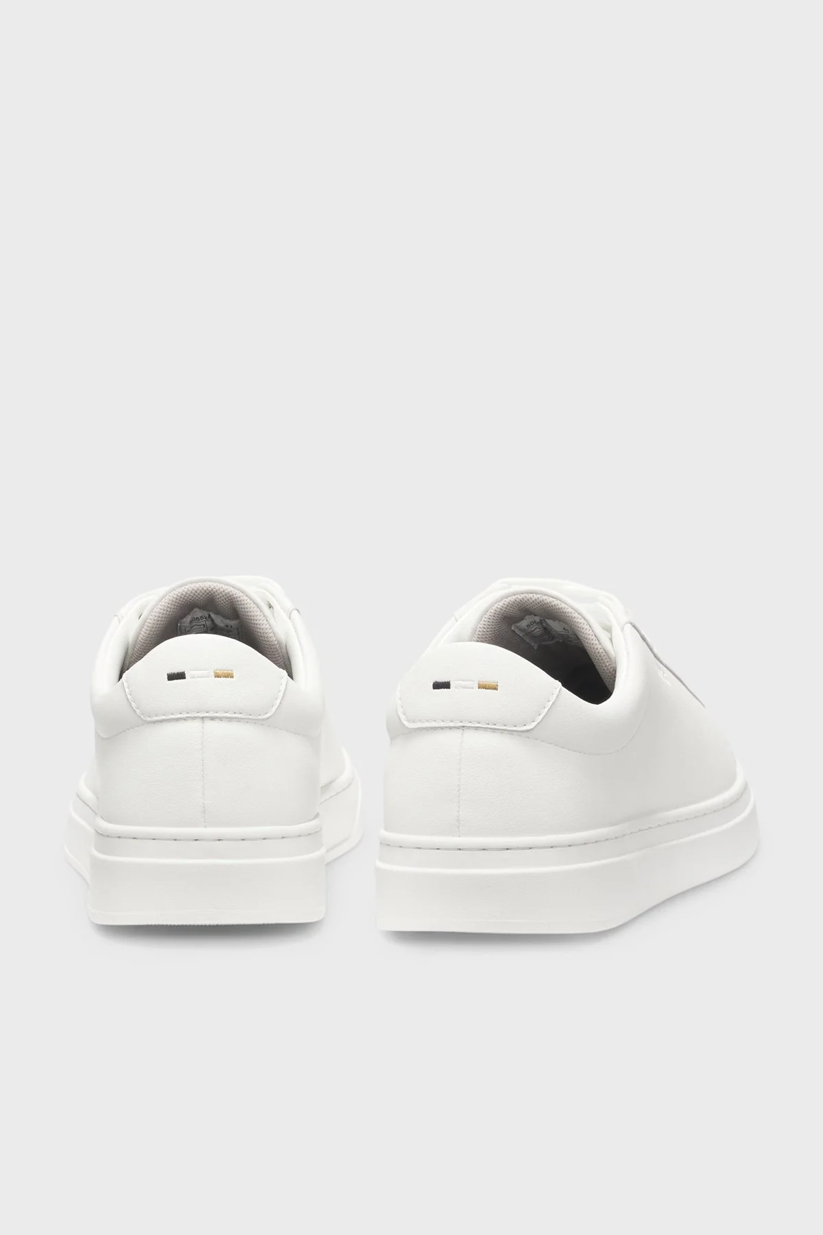 Boss Logolu Deri Sneaker Erkek Ayakkabı 50552853 100 BEYAZ - 4