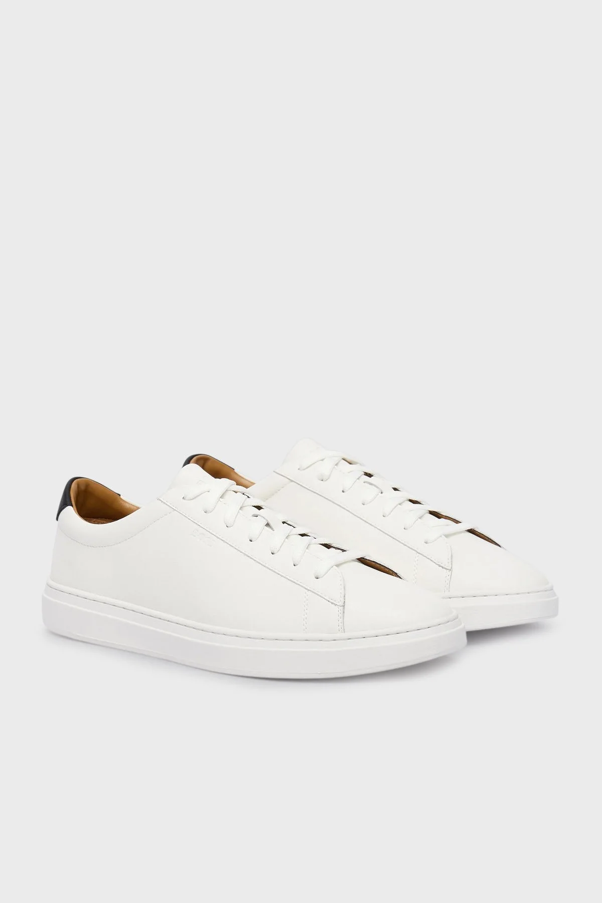 Boss Logolu Deri Sneaker Erkek Ayakkabı 50552853 102 BEYAZ - 2