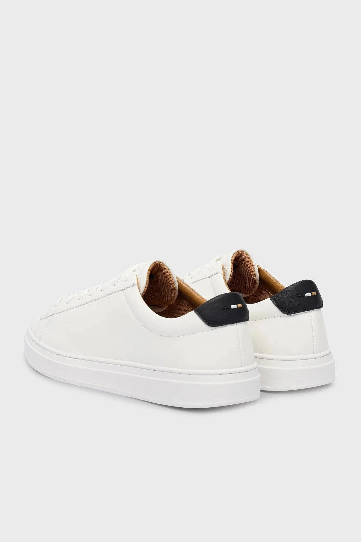 Boss Logolu Deri Sneaker Erkek Ayakkabı 50552853 102 BEYAZ - 3