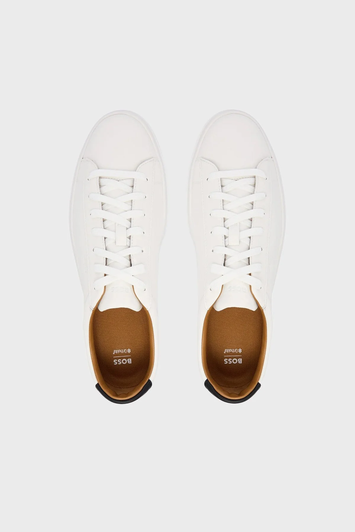 Boss Logolu Deri Sneaker Erkek Ayakkabı 50552853 102 BEYAZ - 4
