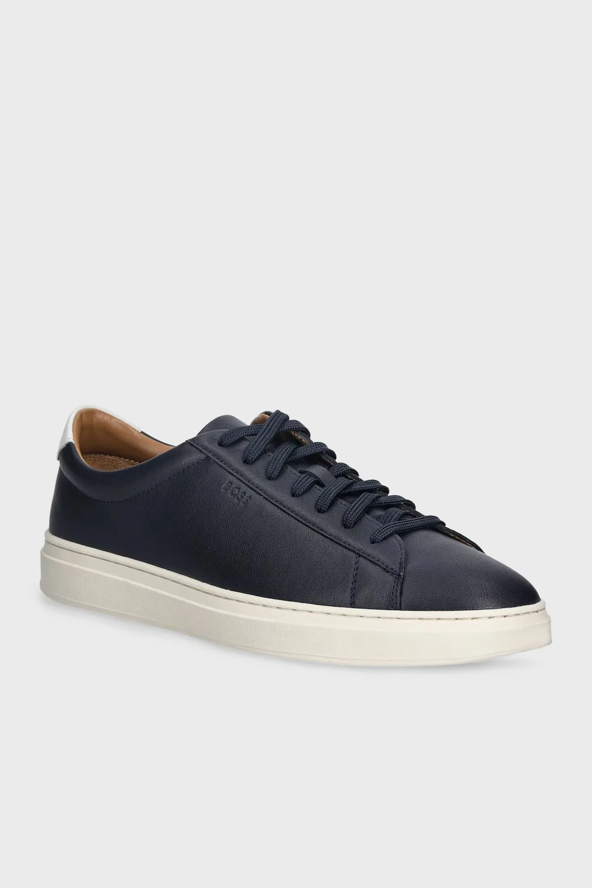 Boss Logolu Deri Sneaker Erkek Ayakkabı 50552853 402 LACİVERT - 2