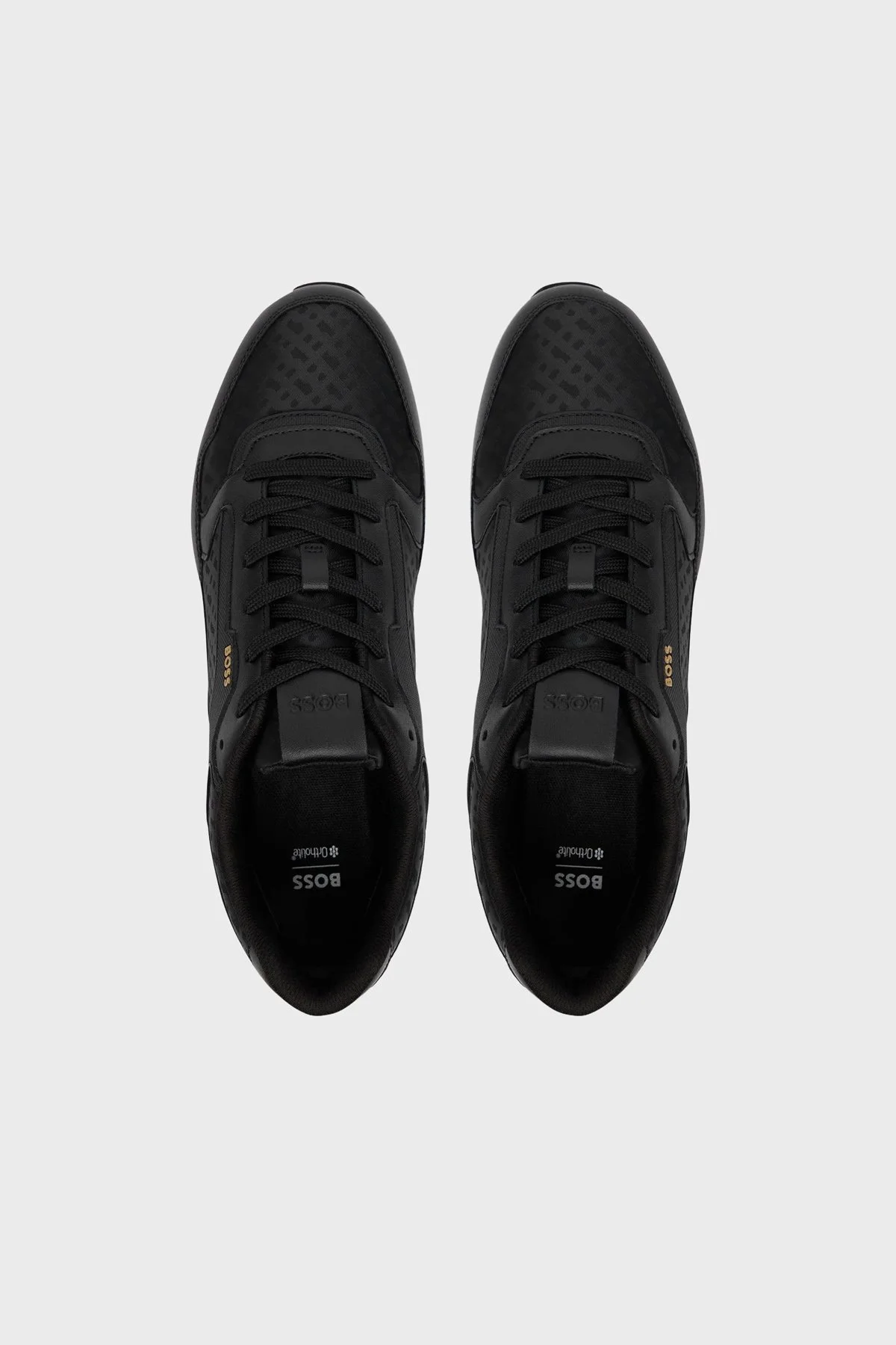 Boss Logolu Deri Sneaker Erkek Ayakkabı 50568574 007 Siyah - 3