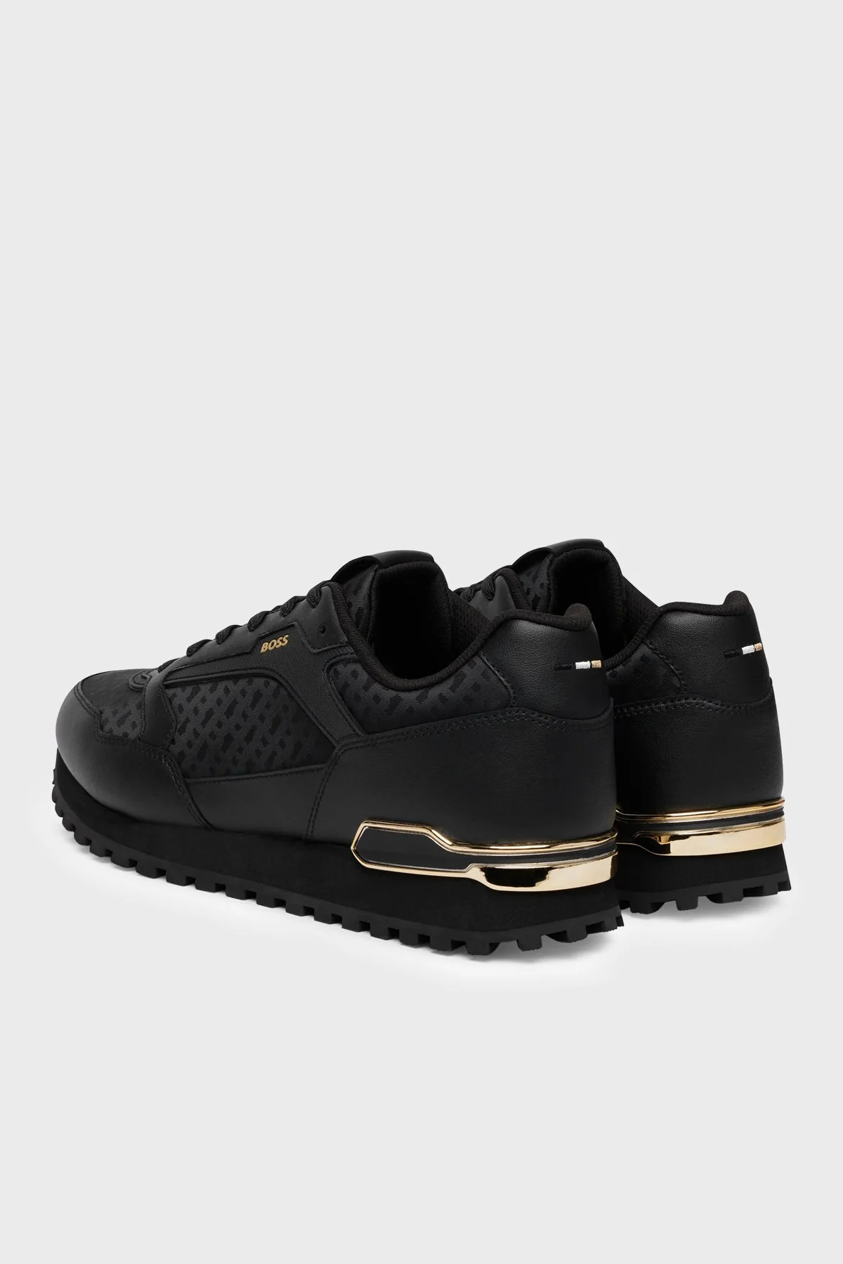 Boss Logolu Deri Sneaker Erkek Ayakkabı 50568574 007 Siyah - 4