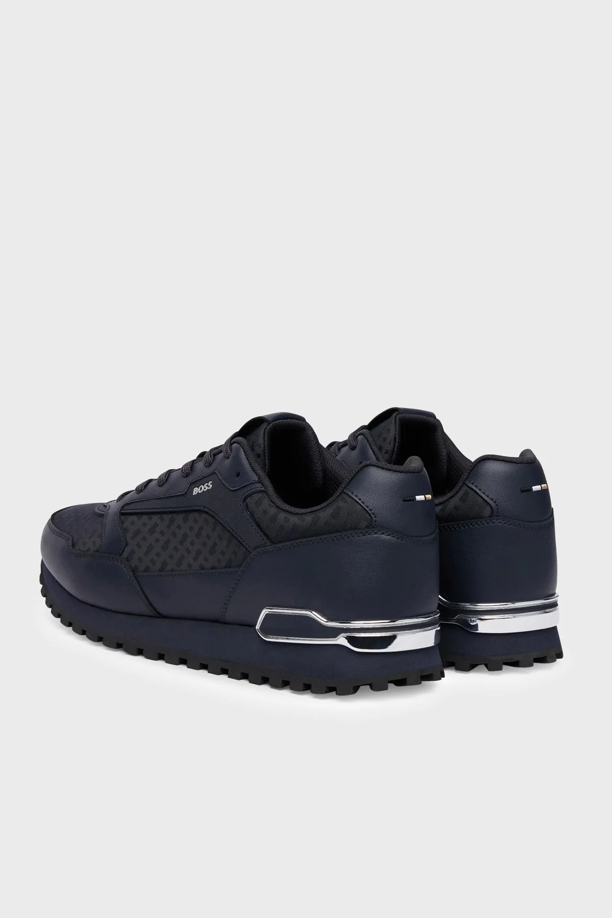 Boss Logolu Deri Sneaker Erkek Ayakkabı 50568574 404 Lacivert - 4