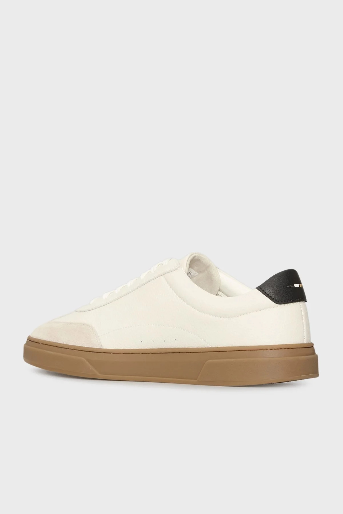 Boss Logolu Deri Süet Detaylı Sneaker Erkek Ayakkabı 50552852 122 BEYAZ - 4