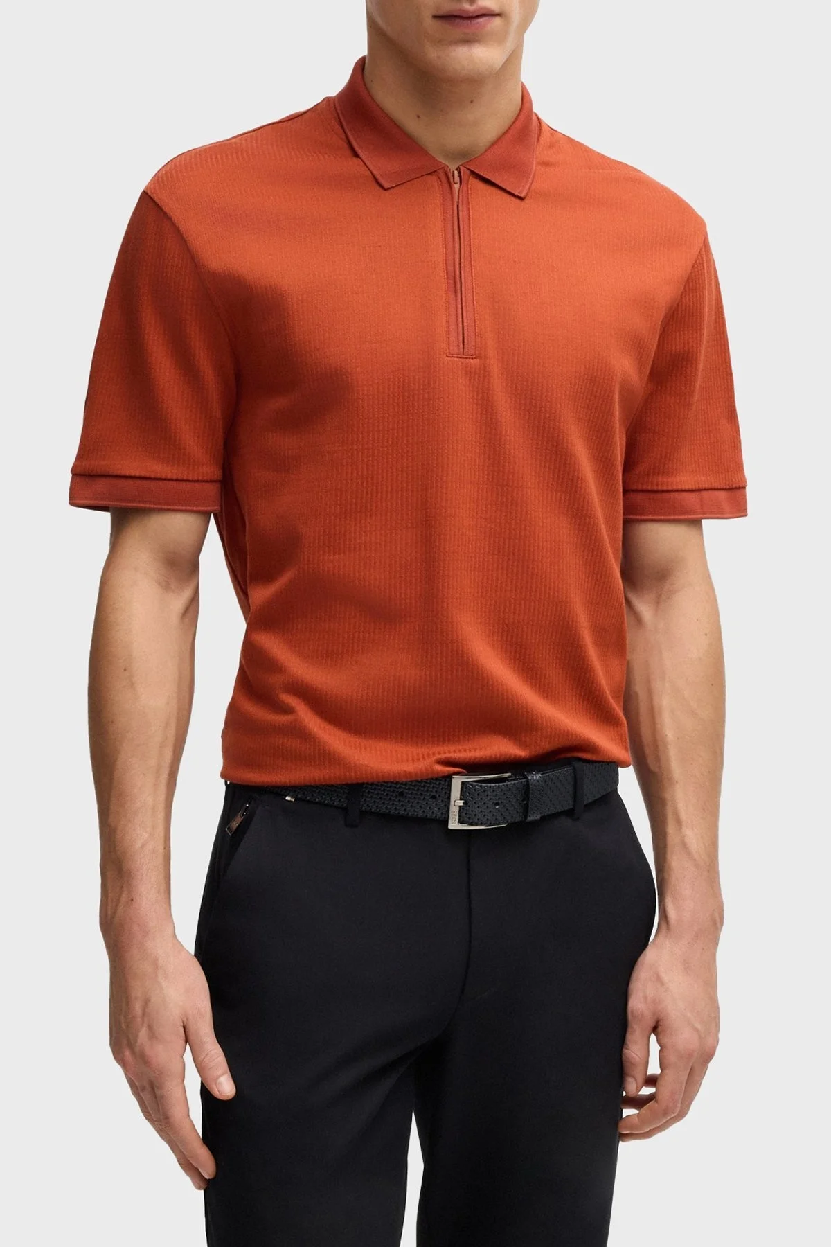 Boss Logolu Dokuma Hakiki Deri Erkek Kemer 50542683 001 SİYAH - 6