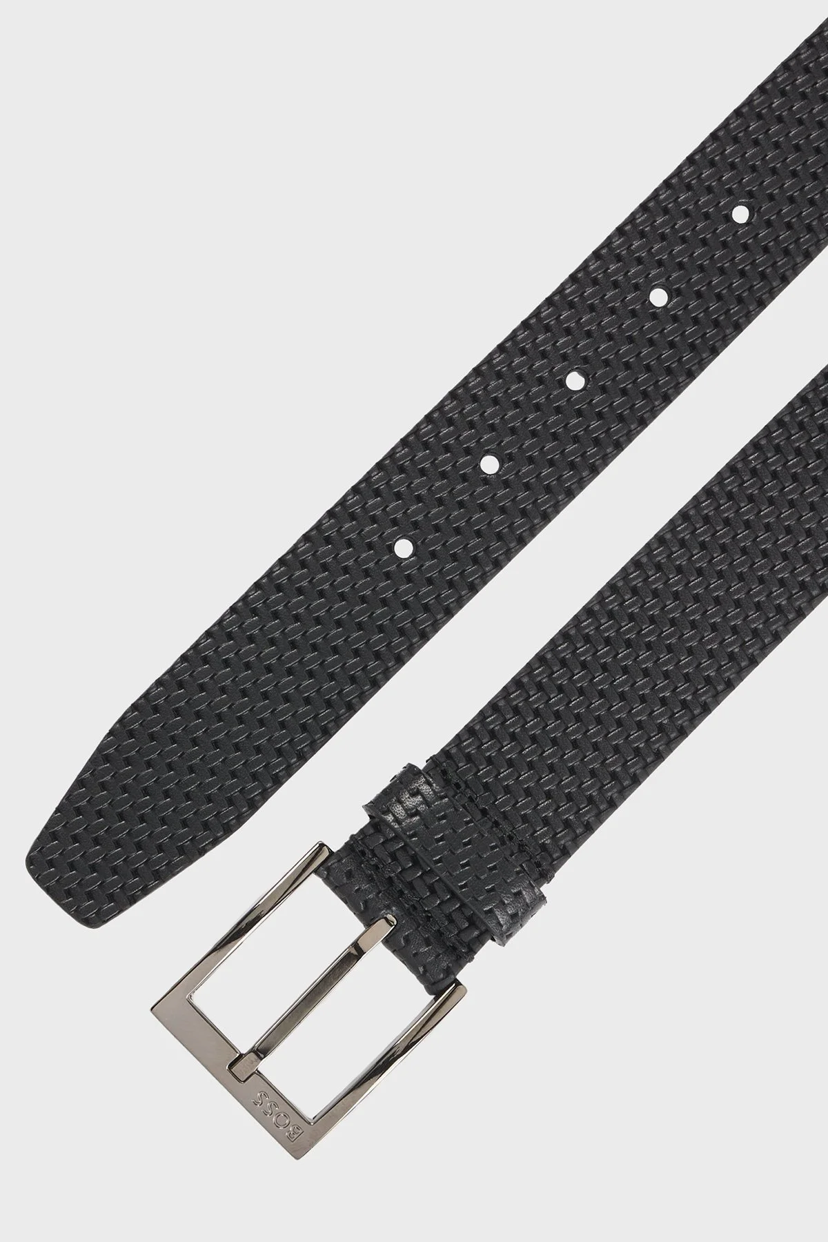 Boss Logolu Dokuma Hakiki Deri Erkek Kemer 50542683 001 SİYAH - 7