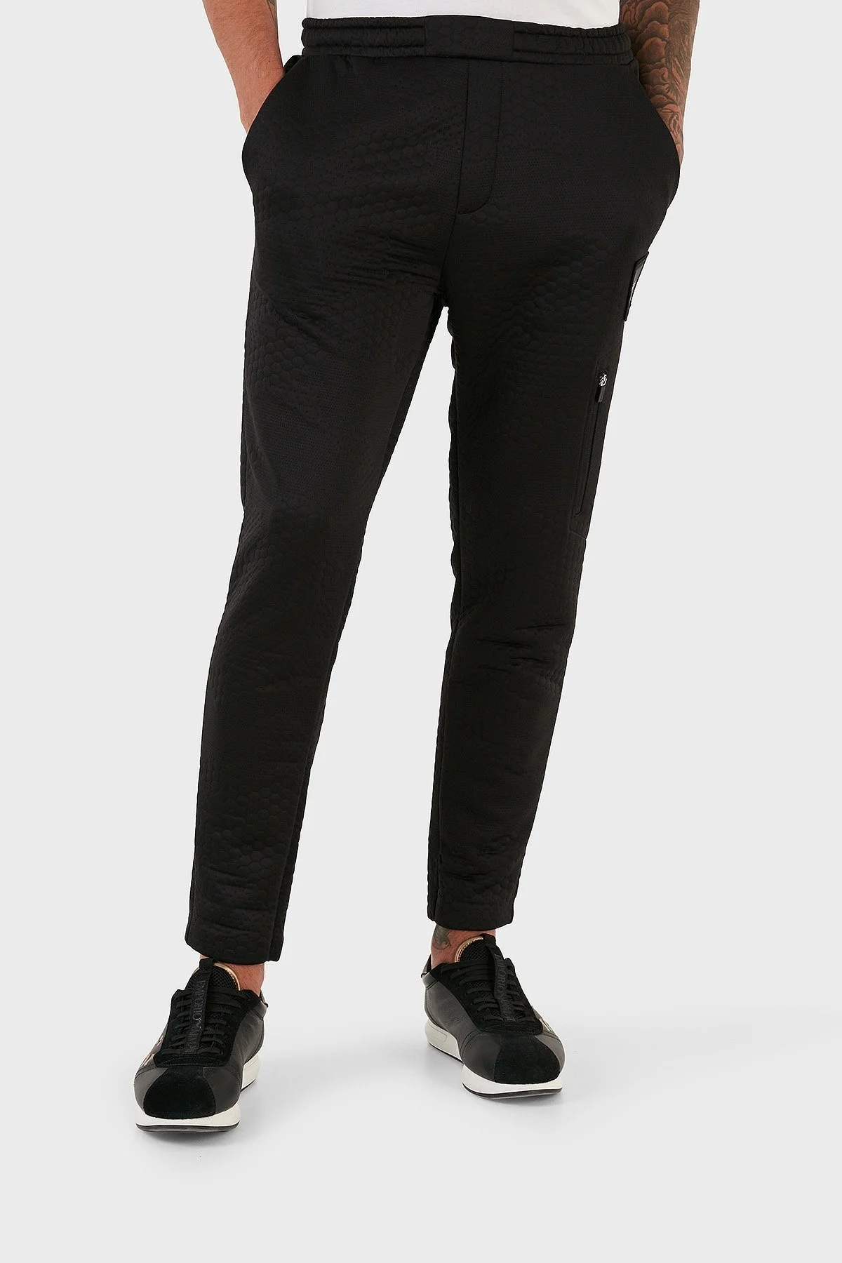 Boss Havion Lotus Dokulu Regular Fit Jogger Spor Erkek Pantolon 50493493 001 SİYAH - 2