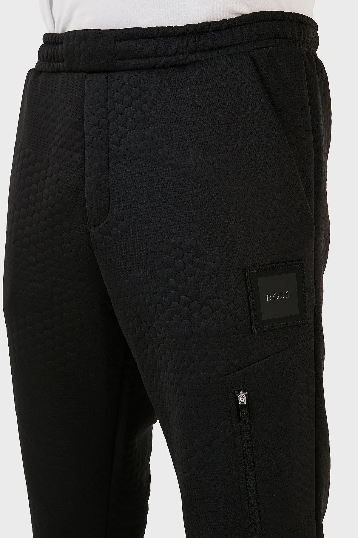 Boss Havion Lotus Dokulu Regular Fit Jogger Spor Erkek Pantolon 50493493 001 SİYAH - 7