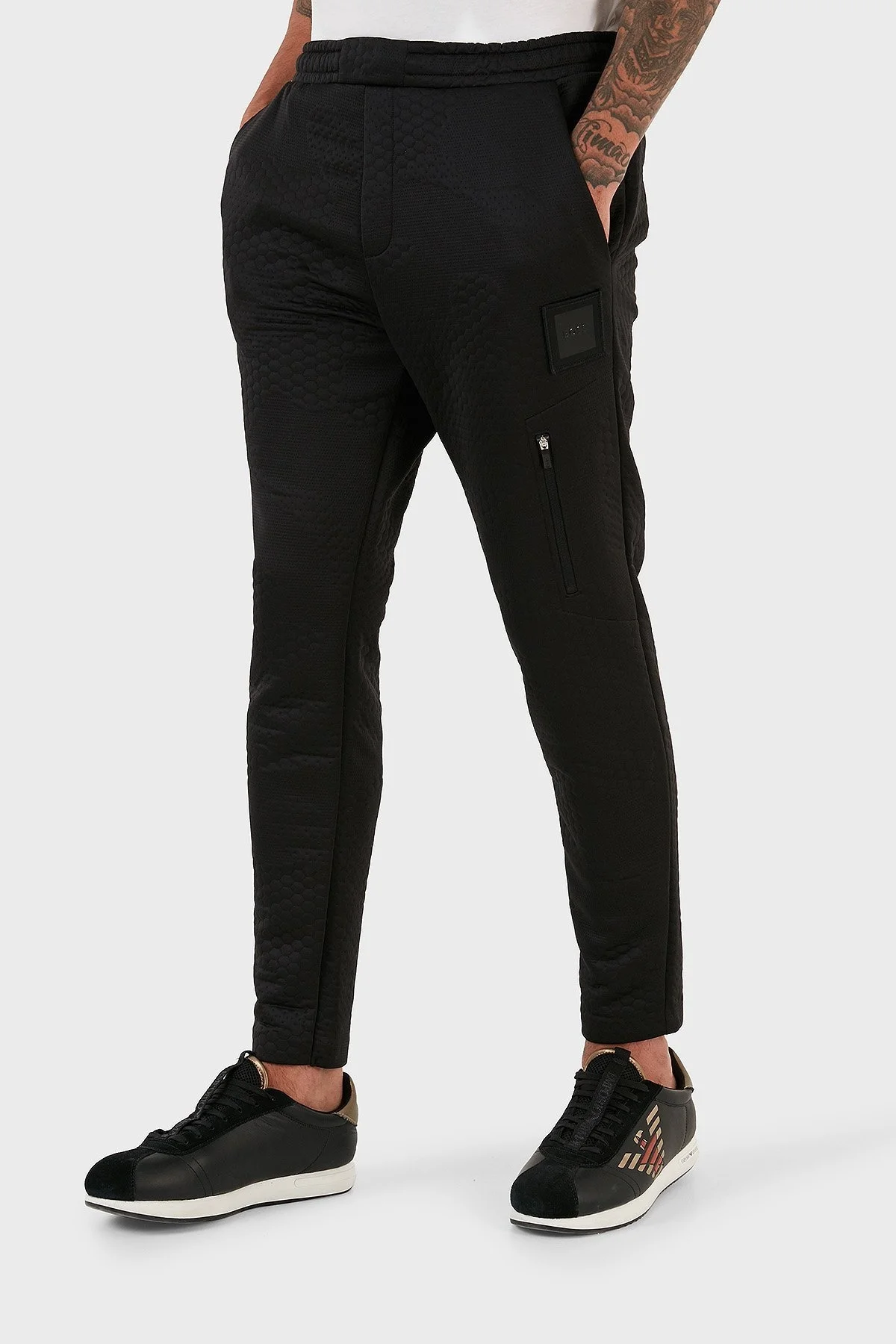 Boss Havion Lotus Dokulu Regular Fit Jogger Spor Erkek Pantolon 50493493 001 SİYAH - 8