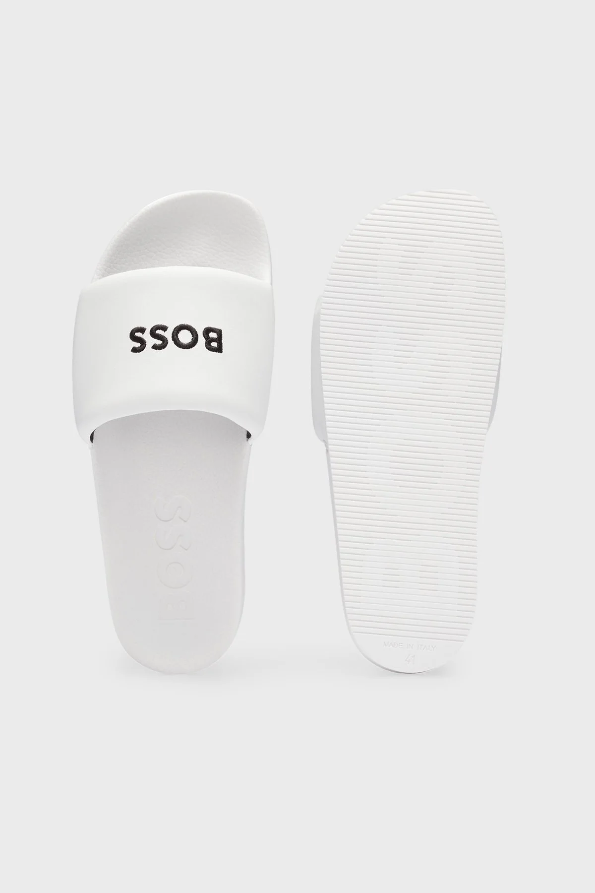 Boss Logolu Erkek Terlik 50488912 100 BEYAZ - 4