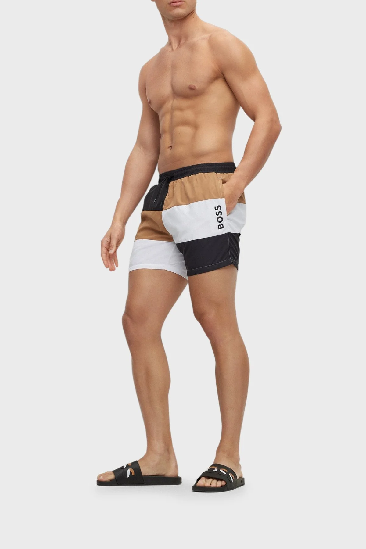 Boss Logolu Erkek Terlik 50493100 002 SİYAH - 2