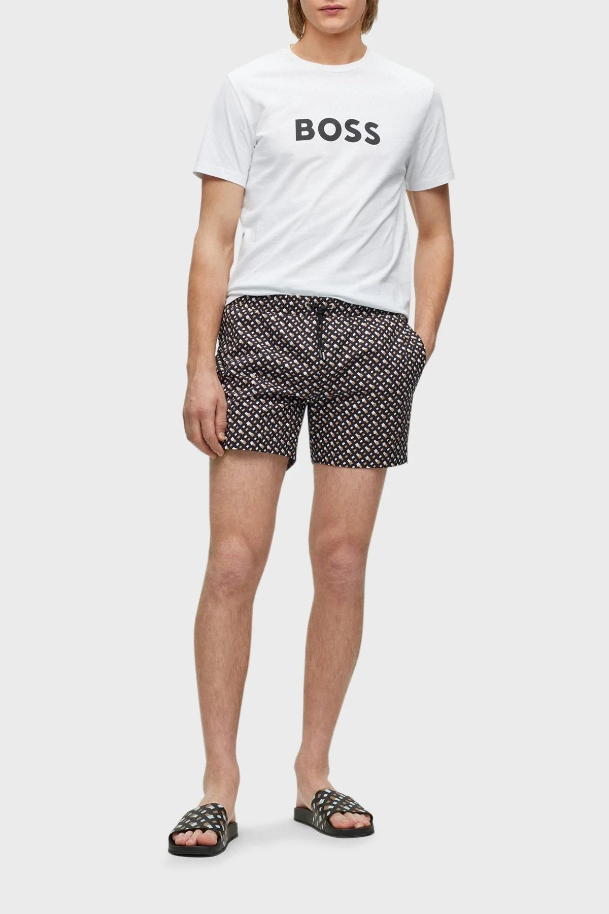 Boss Logolu Erkek Terlik 50493111 241 SİYAH - 3