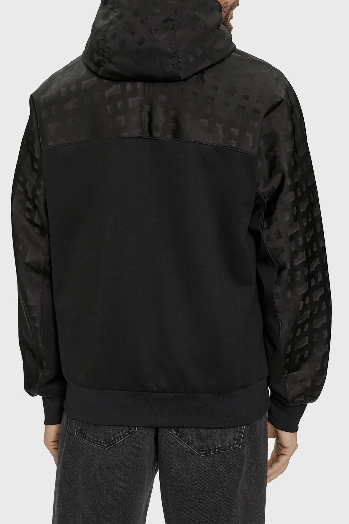 Boss Logolu Fermuarlı Kapüşonlu Pamuk Karışımlı Regular Fit Erkek Sweat 50504672 001 SİYAH - 3