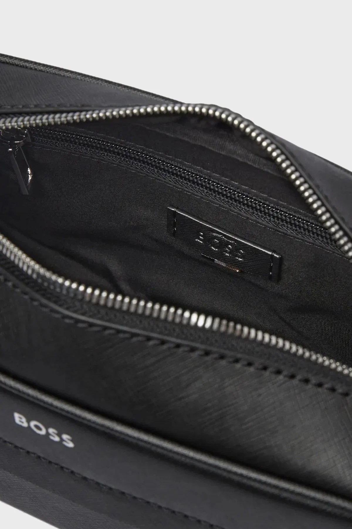 Boss Logolu Fermuarlı Kozmetik Erkek Çanta 50512026 001 SİYAH - 7