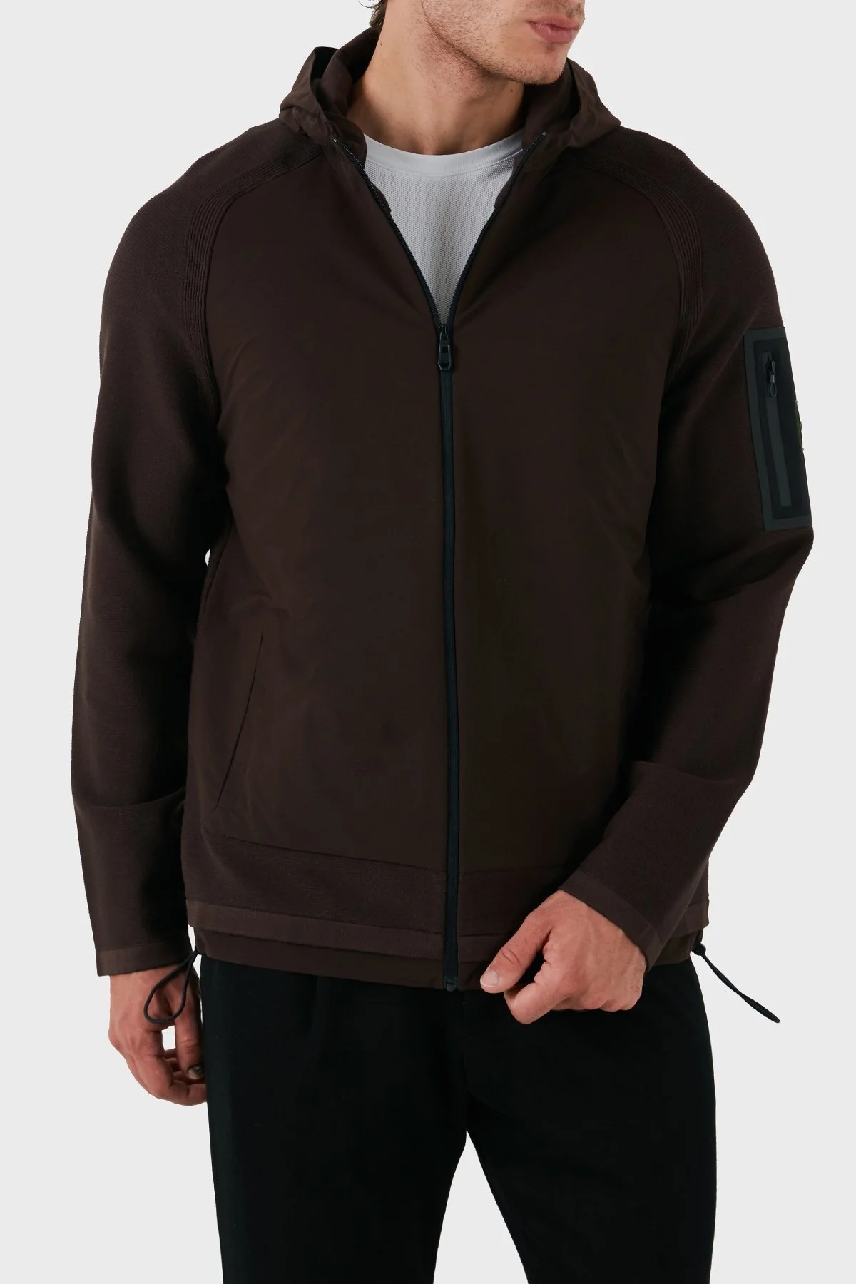 Boss Logolu Fermuarlı Relaxed Fit Erkek Mont 50517091 213 KAHVE - 7