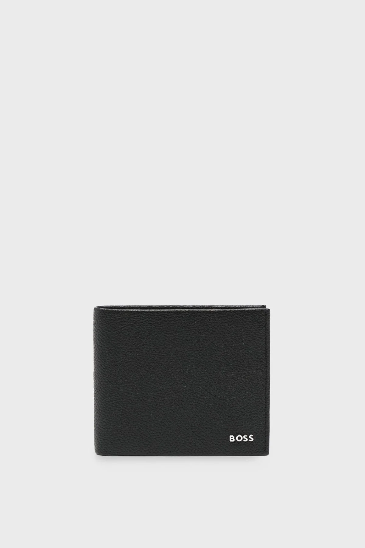 Boss Logolu Hakiki Deri Erkek Cüzdan 50499271 001 SİYAH - 1