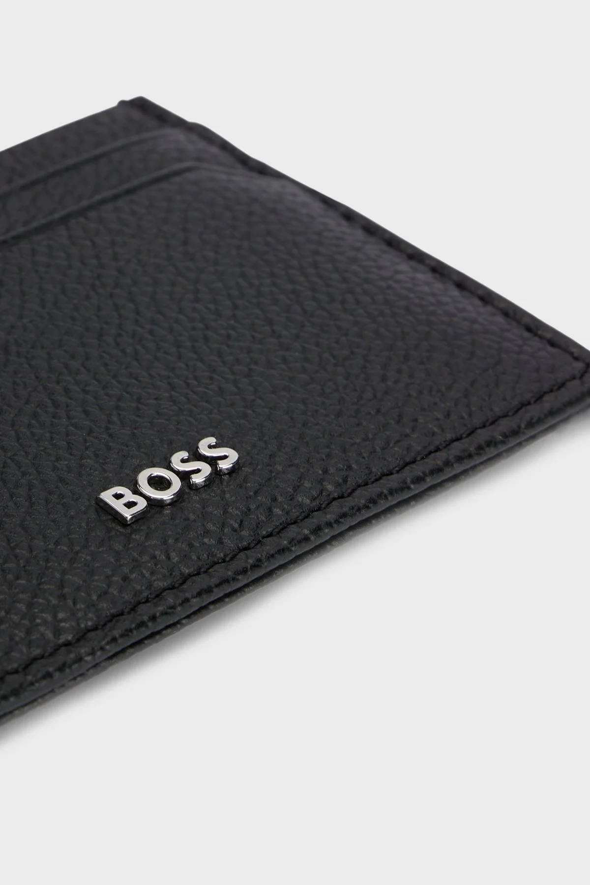 Boss Logolu Hakiki Deri Erkek Kartlık 50499267 001 SİYAH - 3