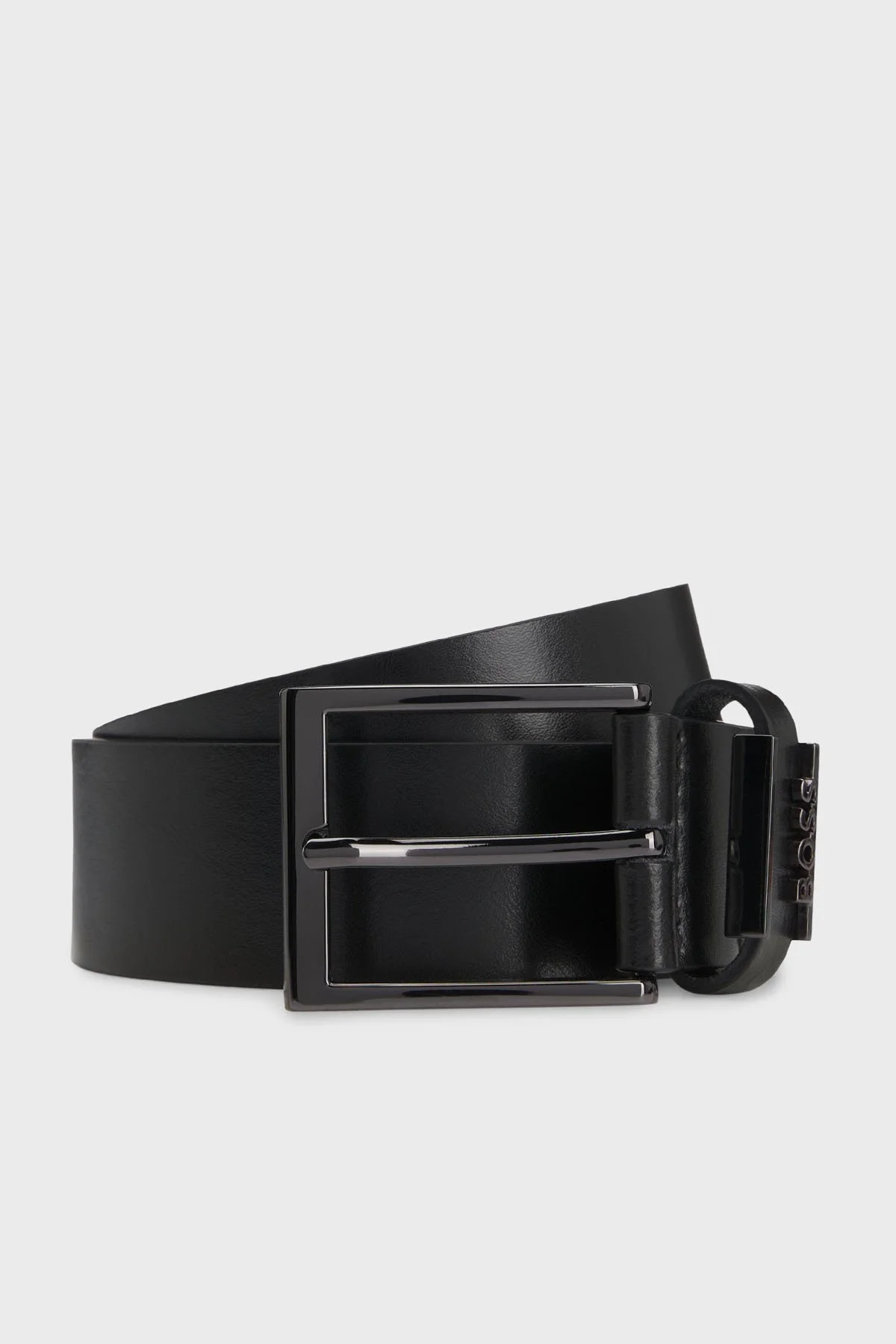 Boss Logolu Hakiki Deri Erkek Kemer 50491852 001 SİYAH - 1
