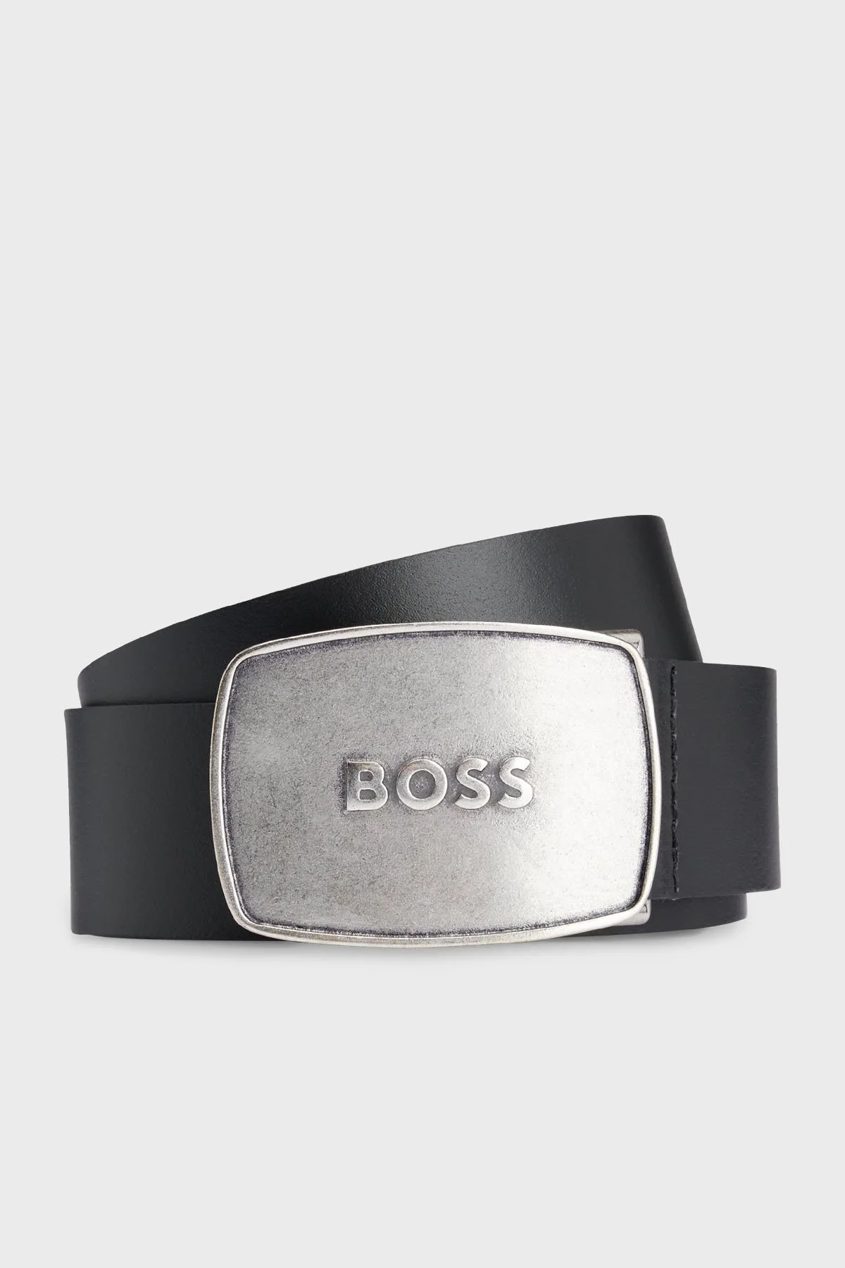 Boss Logolu Hakiki Deri Erkek Kemer 50491888 001 SİYAH - 1