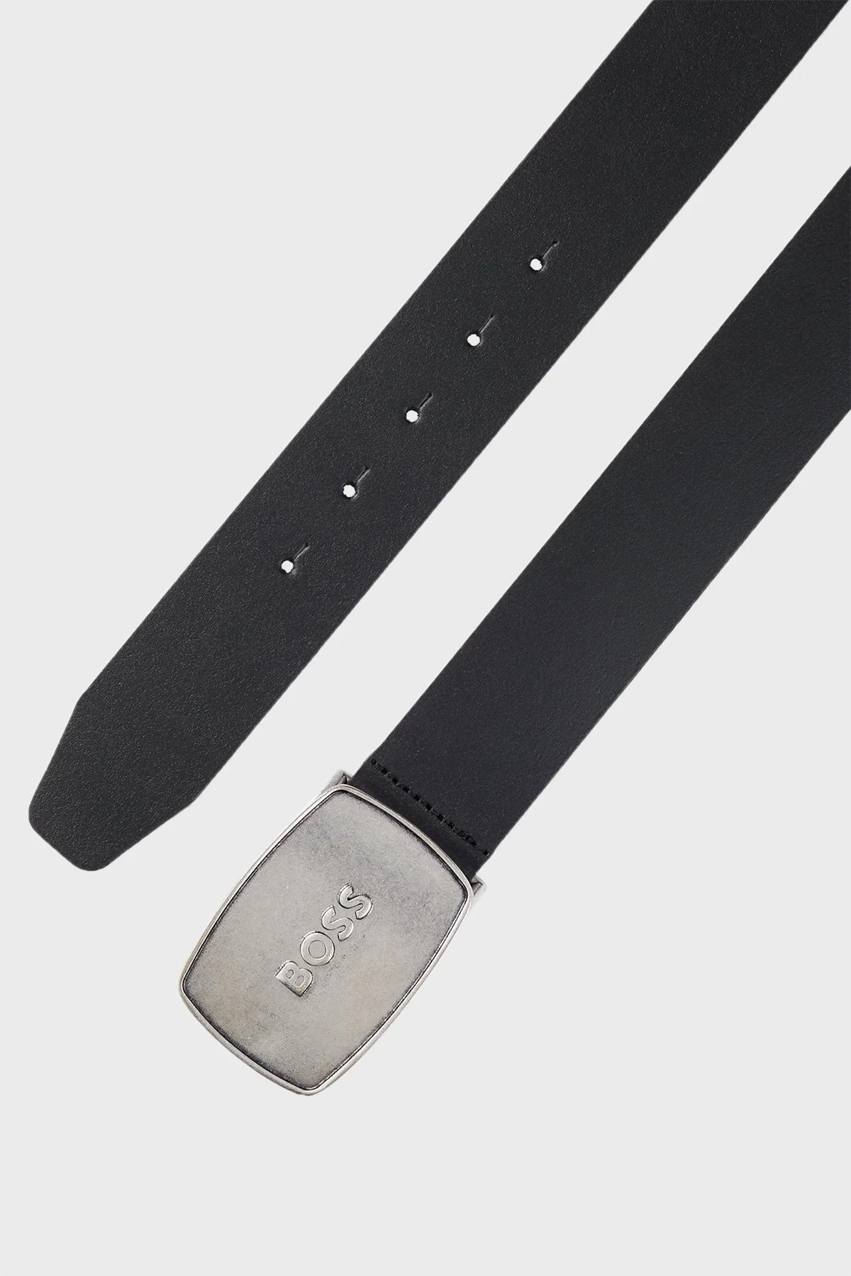 Boss Logolu Hakiki Deri Erkek Kemer 50491888 001 SİYAH - 4