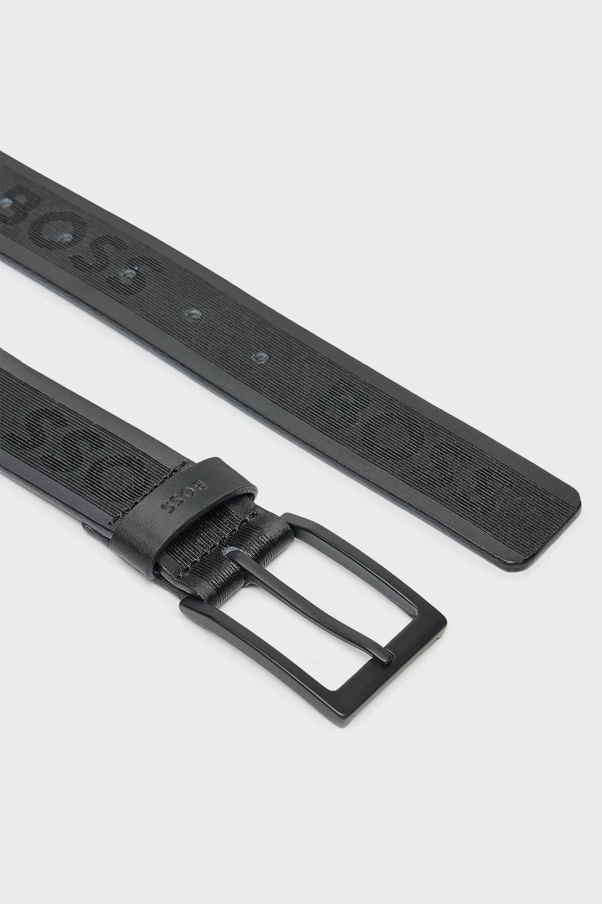 Boss Logolu Hakiki Deri Erkek Kemer 50522881 001 SİYAH - 2