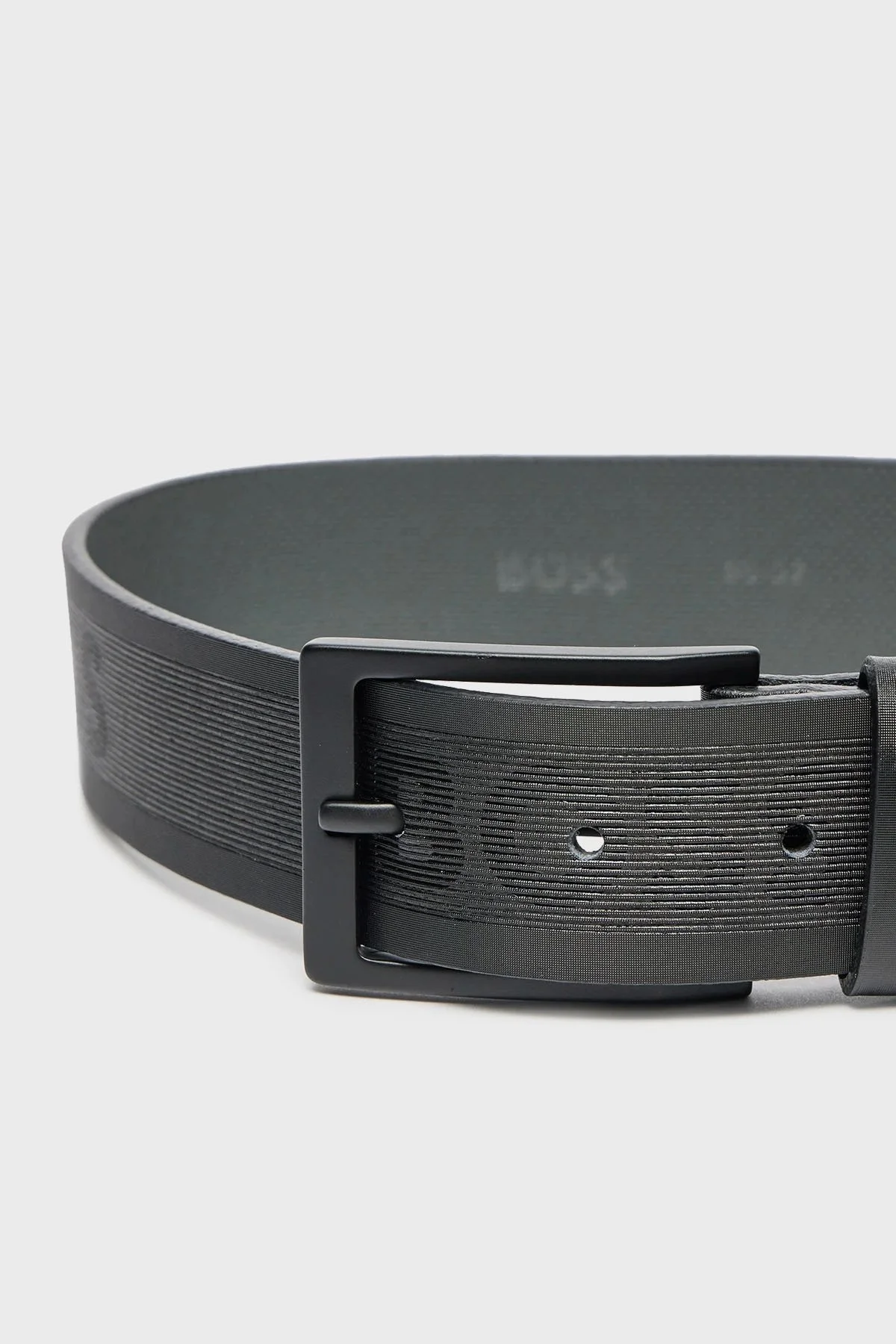 Boss Logolu Hakiki Deri Erkek Kemer 50522881 001 SİYAH - 3