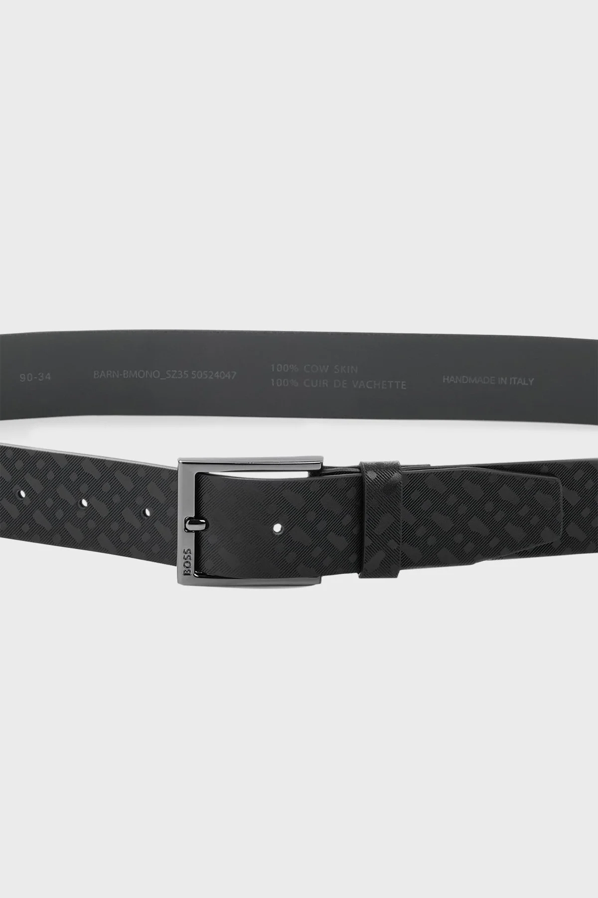 Boss Logolu Hakiki Deri Erkek Kemer 50524047 001 SİYAH - 5