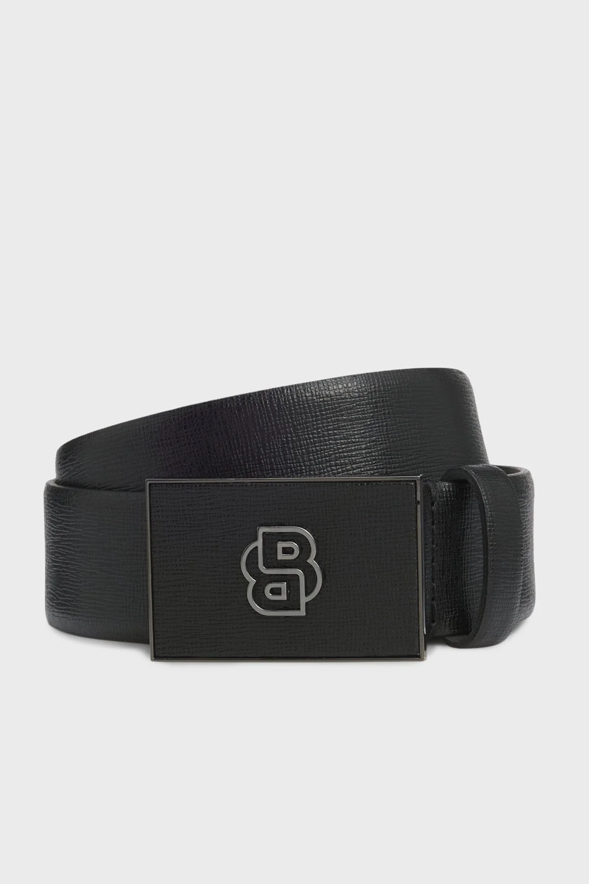 Boss Logolu Hakiki Deri Erkek Kemer 50548350 001 SİYAH - 1