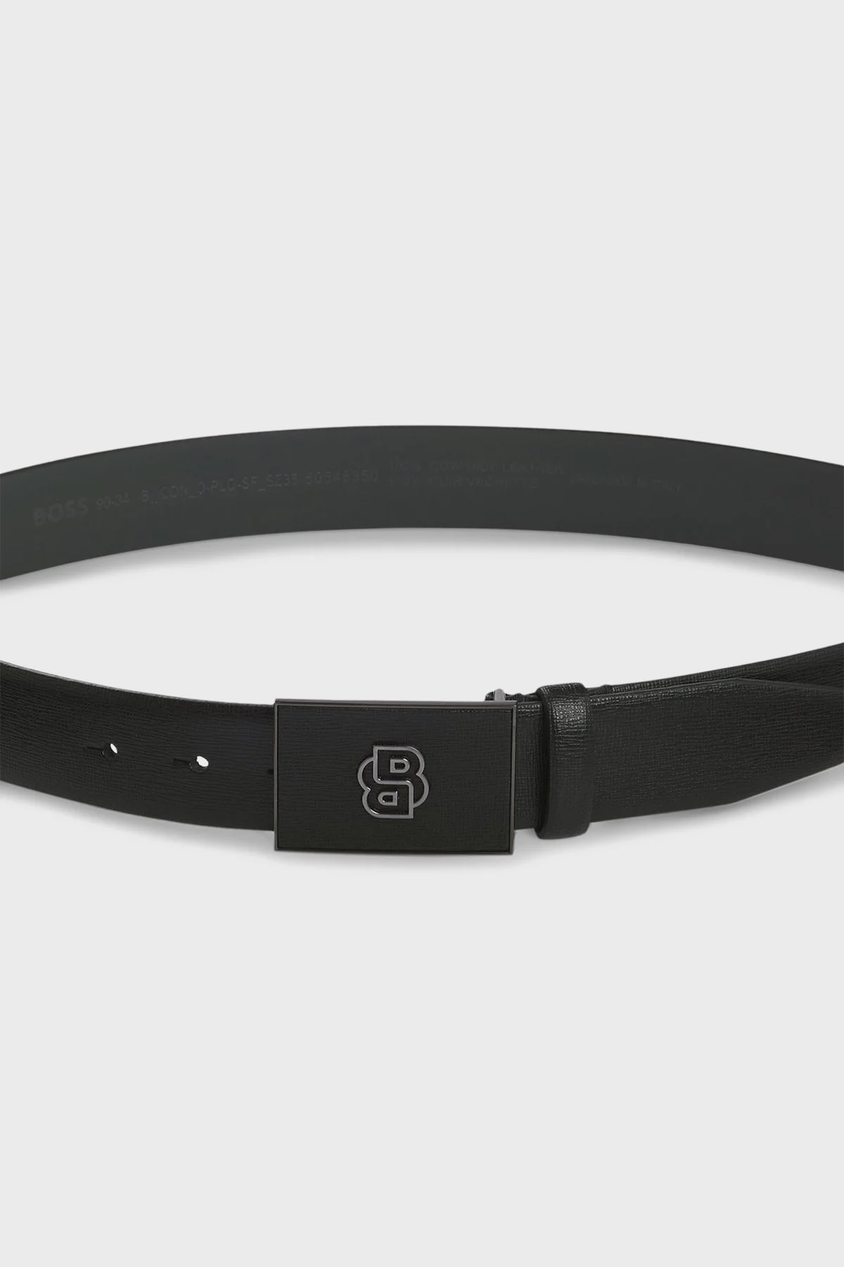 Boss Logolu Hakiki Deri Erkek Kemer 50548350 001 SİYAH - 4