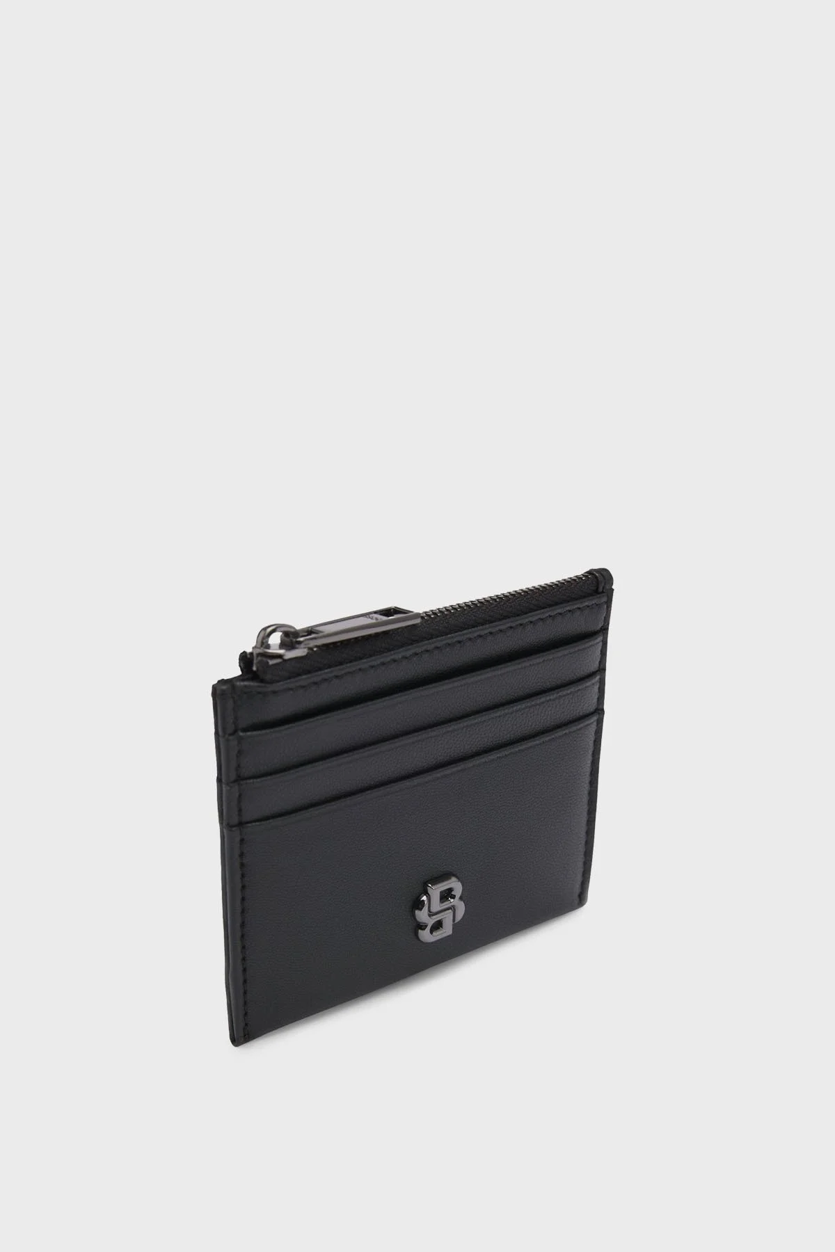 Boss Logolu Hakiki Deri Fermuarlı Erkek Kartlık 50529501 001 SİYAH - 7