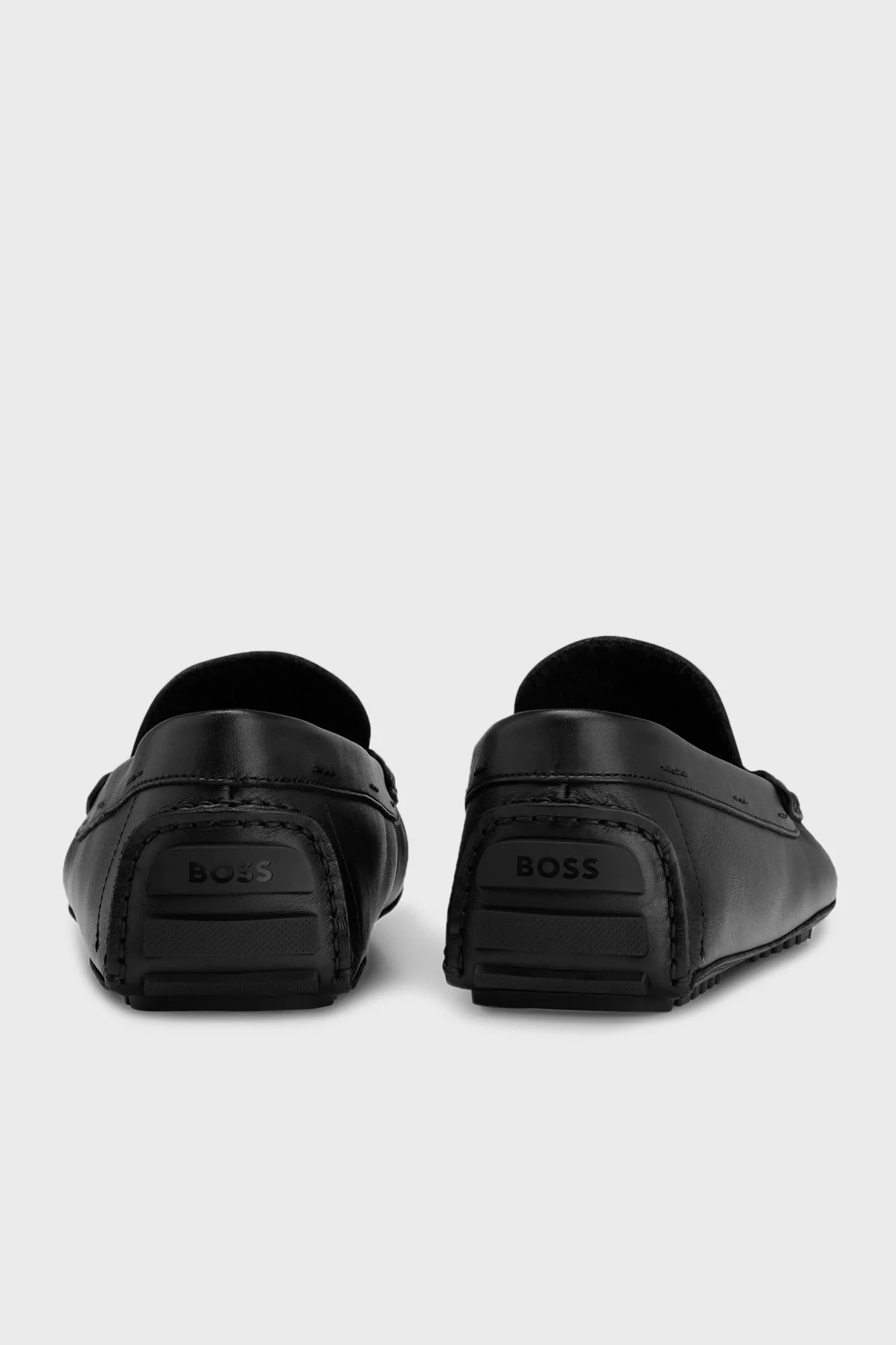 Boss Logolu Hakiki Deri Makosen Erkek Ayakkabı 50481862 001 SİYAH - 4