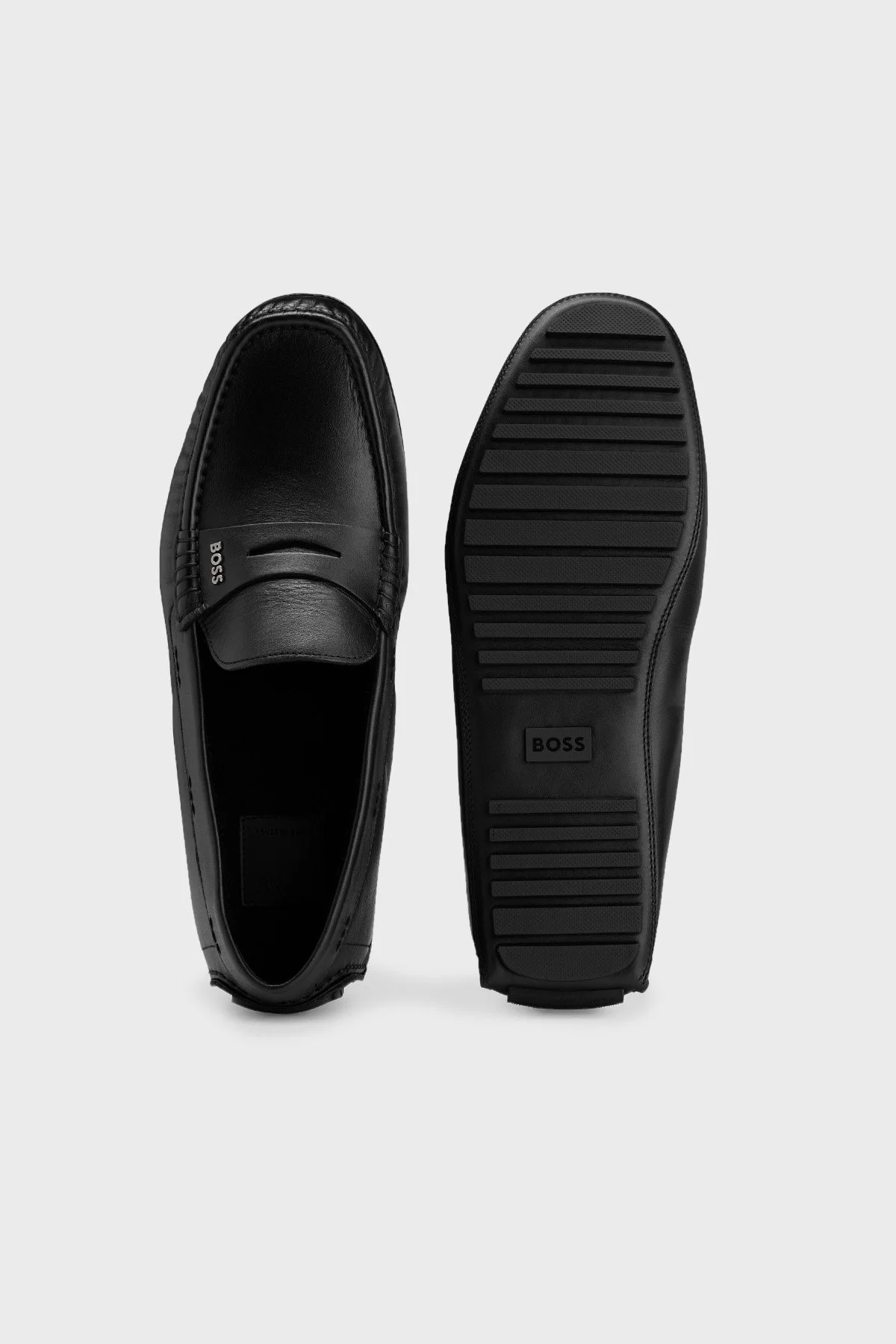 Boss Logolu Hakiki Deri Makosen Erkek Ayakkabı 50481862 001 SİYAH - 5