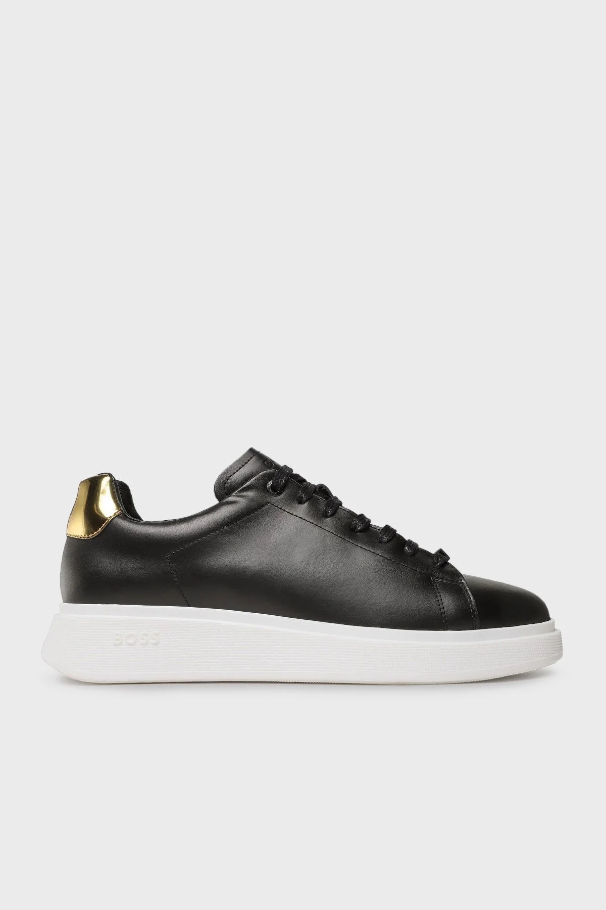Boss Logolu Hakiki Deri Sneaker Erkek Ayakkabı 50487257 007 SİYAH - 1