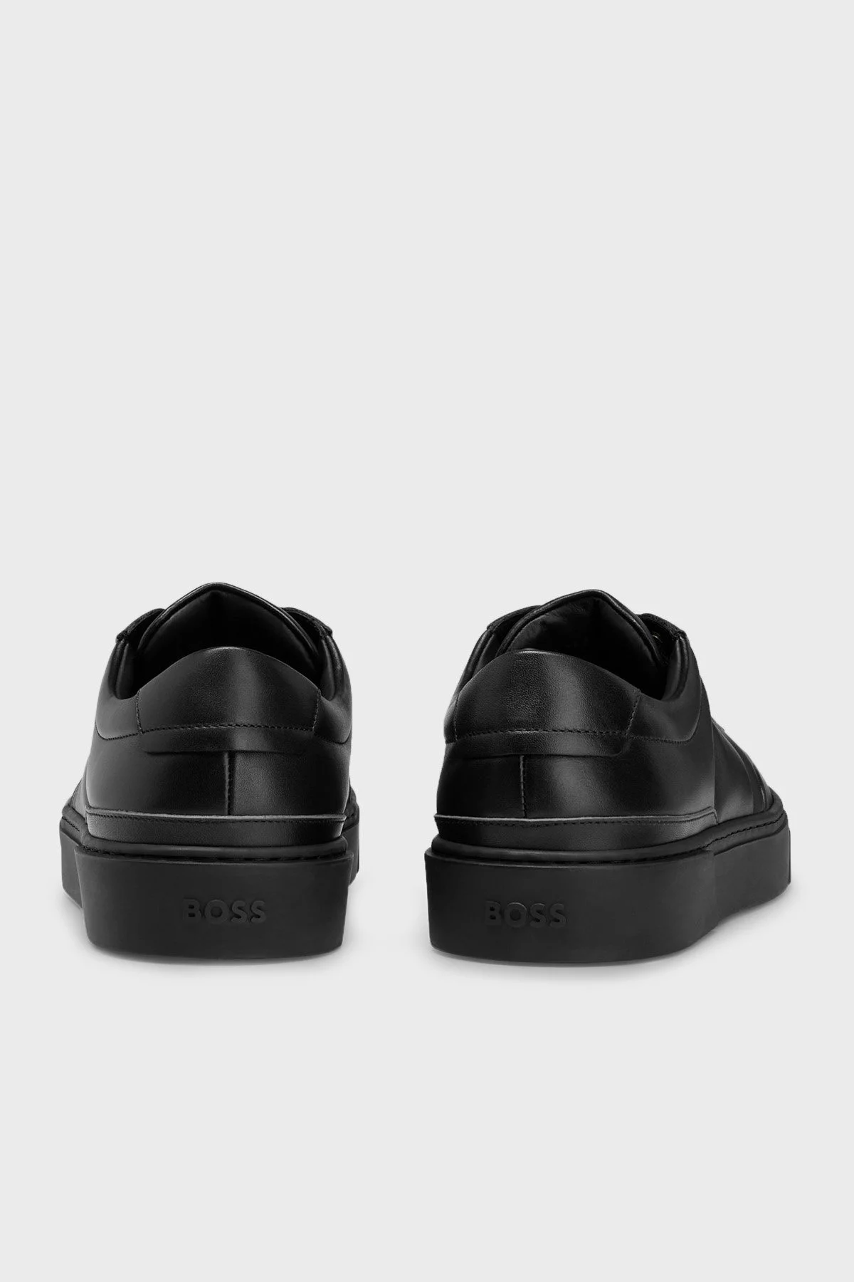 Boss Logolu Hakiki Deri Sneaker Erkek Ayakkabı 50487682 001 SİYAH - 5