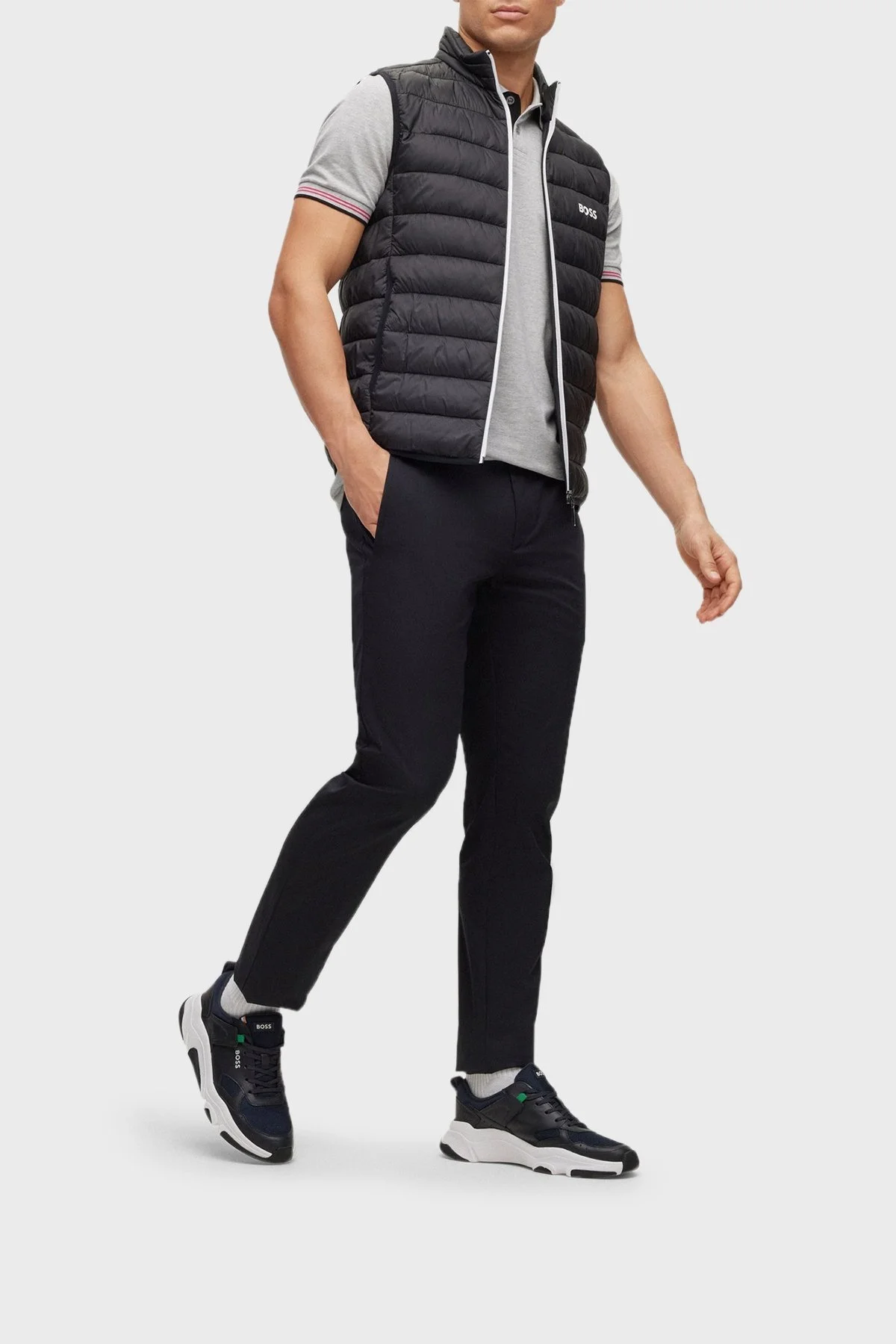 Boss Logolu Hakiki Deri Sneaker Erkek Ayakkabı 50493205 403 LACİVERT - 2