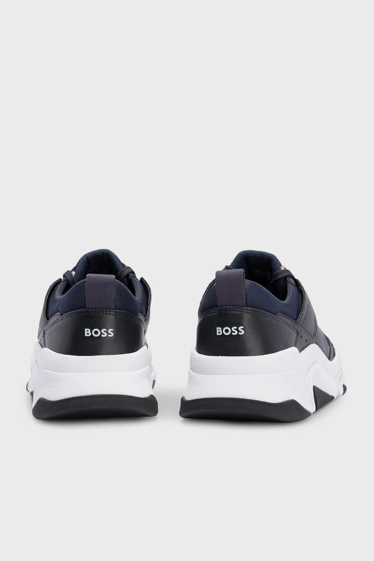 Boss Logolu Hakiki Deri Sneaker Erkek Ayakkabı 50493205 403 LACİVERT - 4