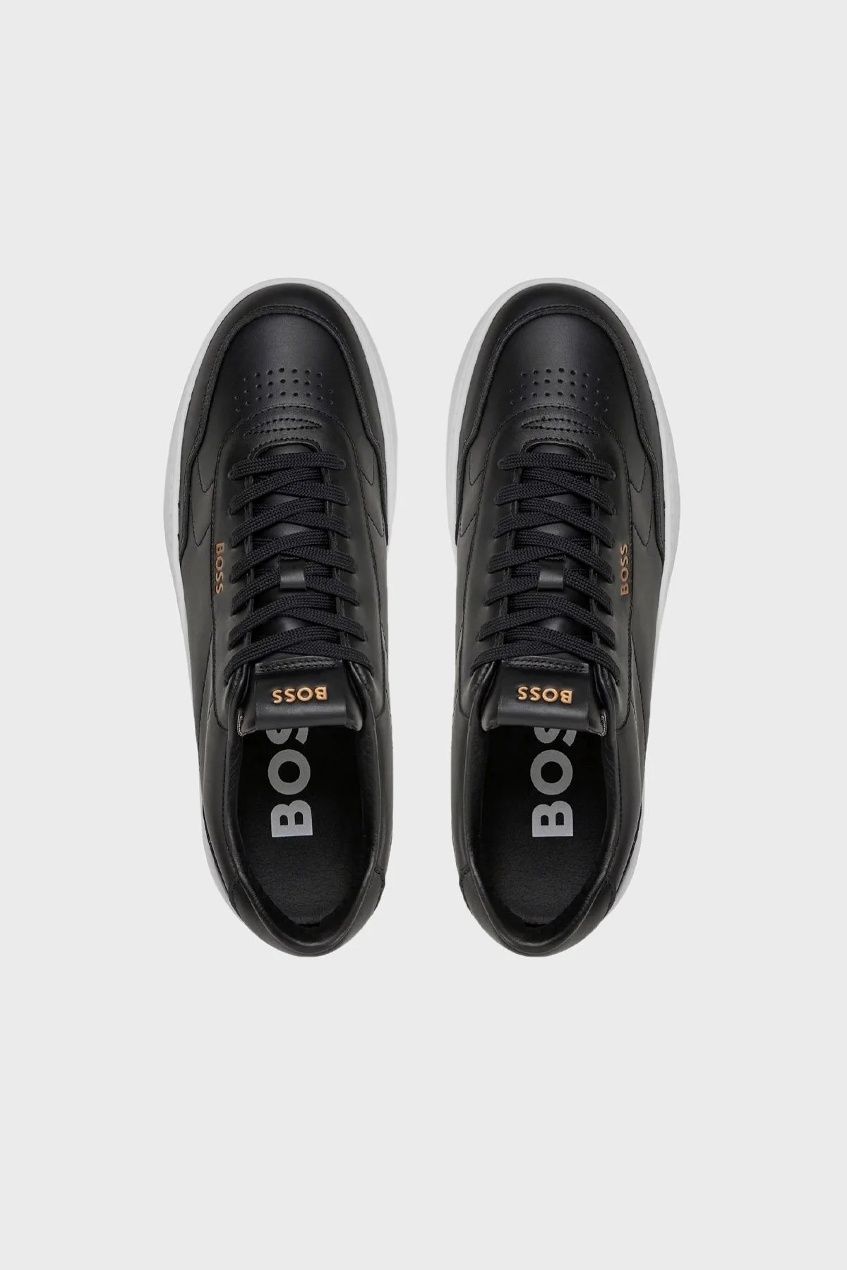 Boss Logolu Hakiki Deri Sneaker Erkek Ayakkabı 50502893 001 SİYAH - 11