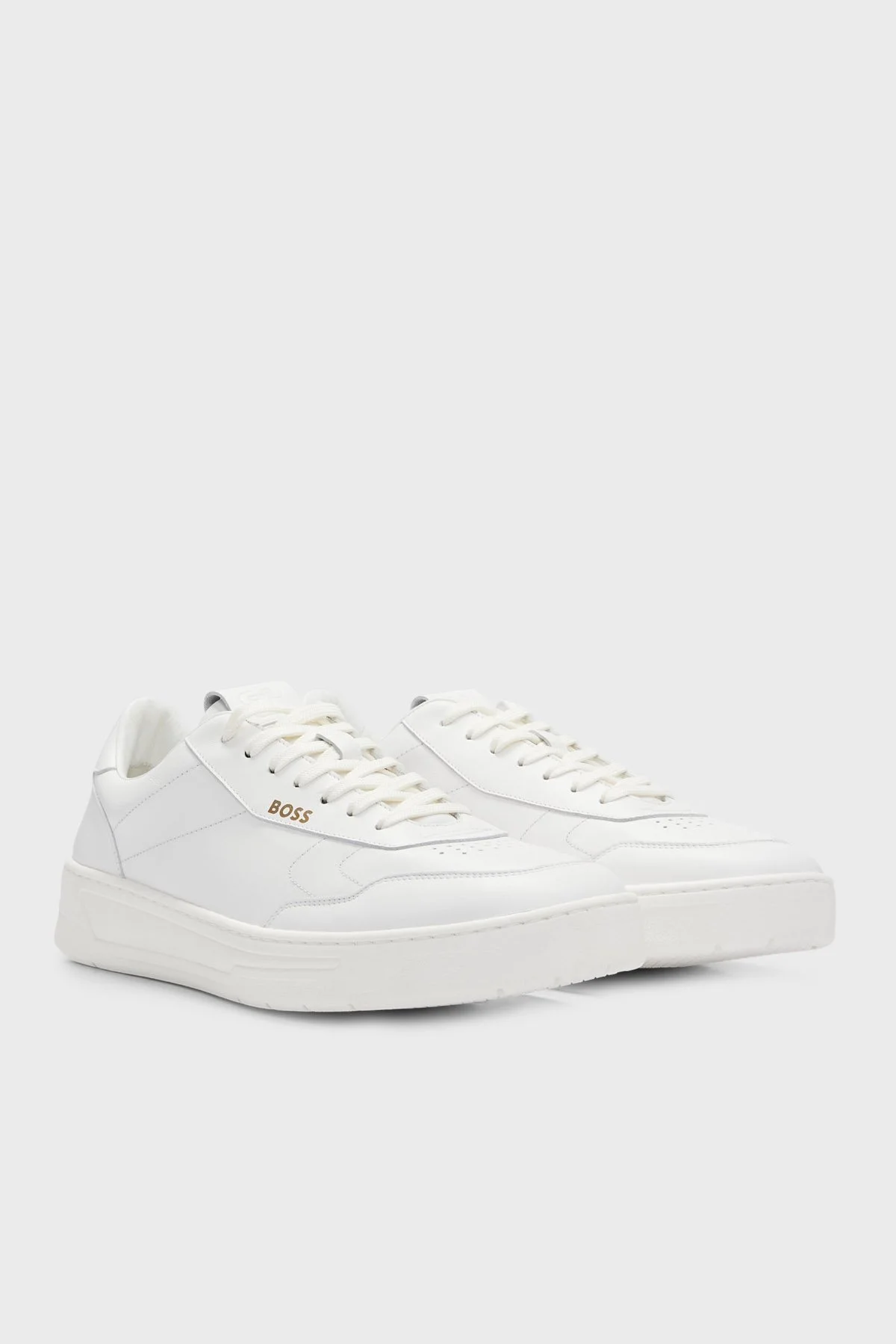 Boss Logolu Hakiki Deri Sneaker Erkek Ayakkabı 50502893 100 BEYAZ - 3