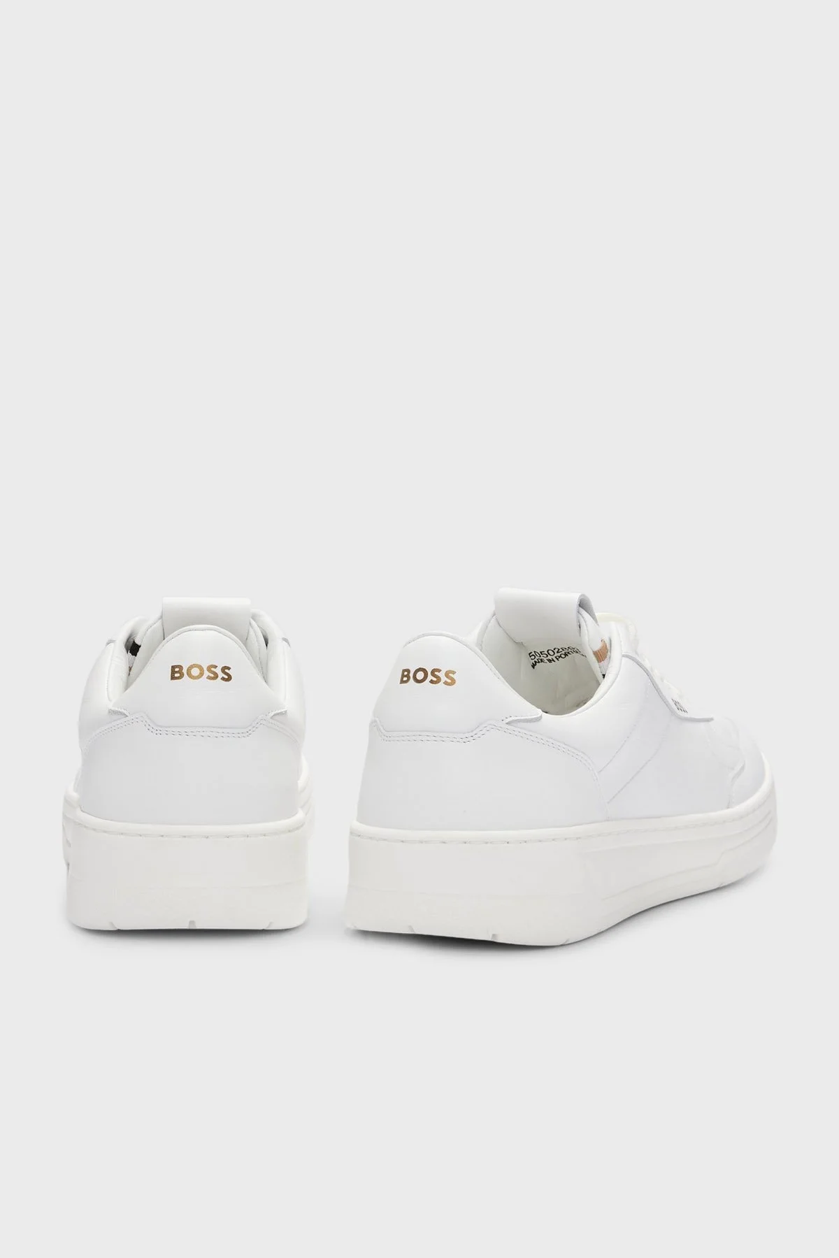 Boss Logolu Hakiki Deri Sneaker Erkek Ayakkabı 50502893 100 BEYAZ - 5