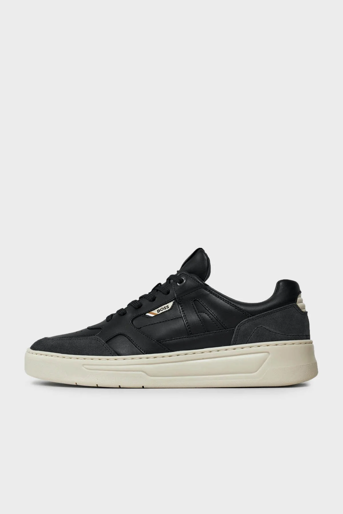 Boss Logolu Hakiki Deri Sneaker Erkek Ayakkabı 50512375 010 SİYAH - 2