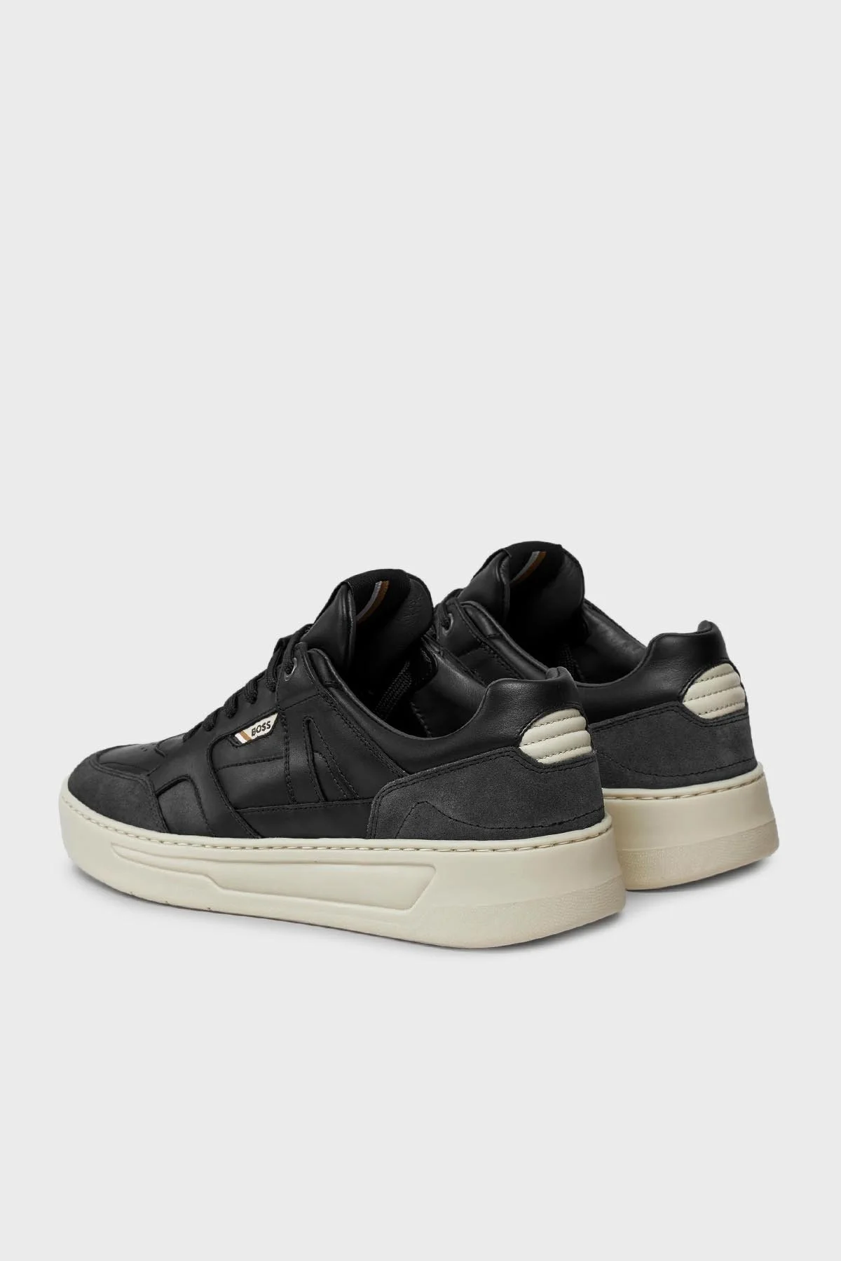 Boss Logolu Hakiki Deri Sneaker Erkek Ayakkabı 50512375 010 SİYAH - 4