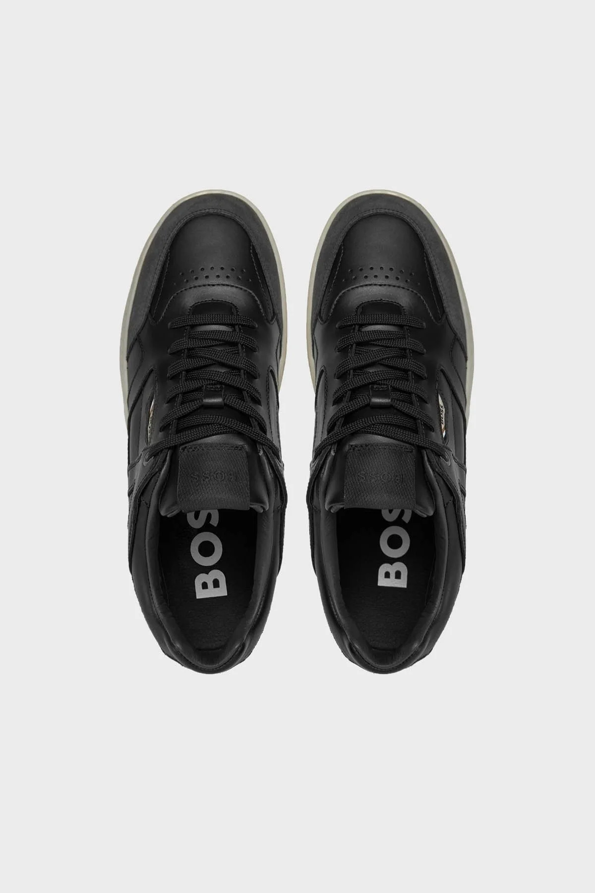 Boss Logolu Hakiki Deri Sneaker Erkek Ayakkabı 50512375 010 SİYAH - 6