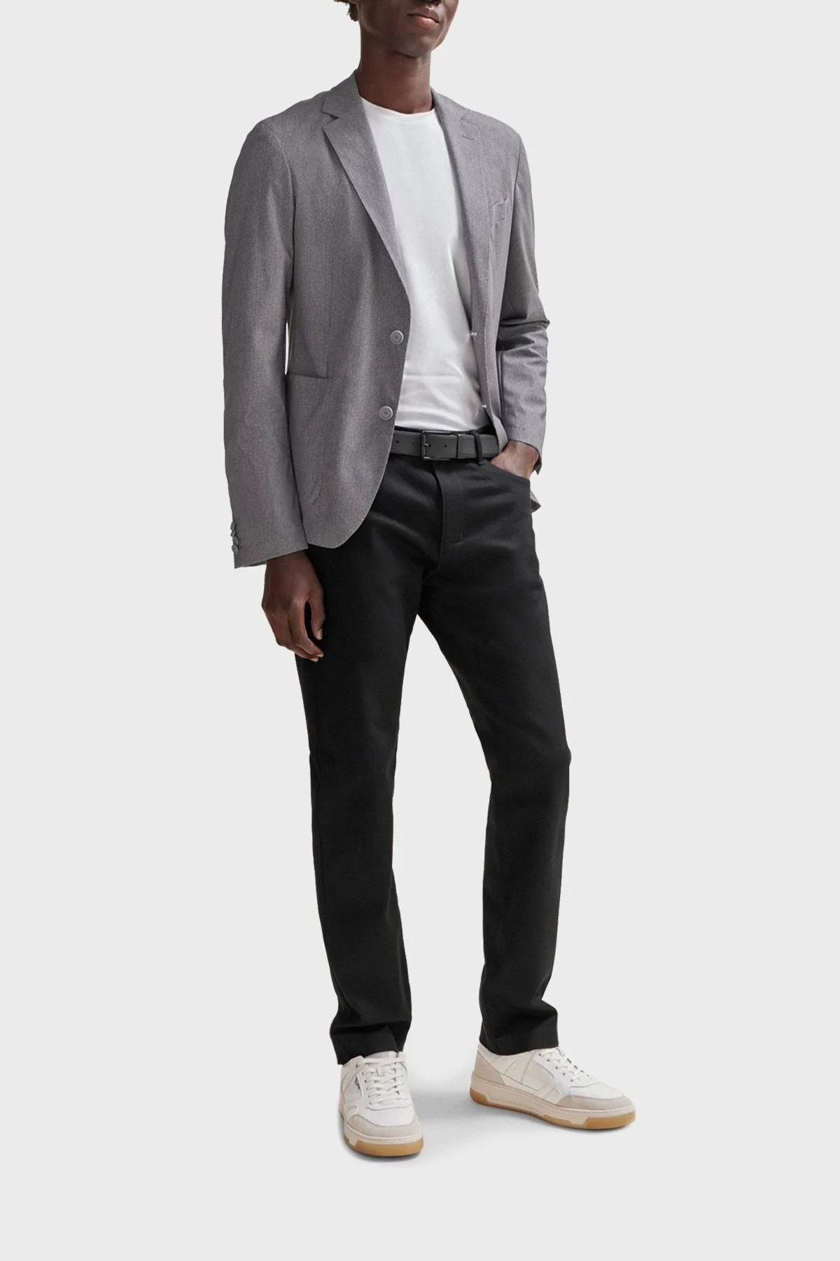 Boss Logolu Hakiki Deri Sneaker Erkek Ayakkabı 50512375 121 BEYAZ - 2