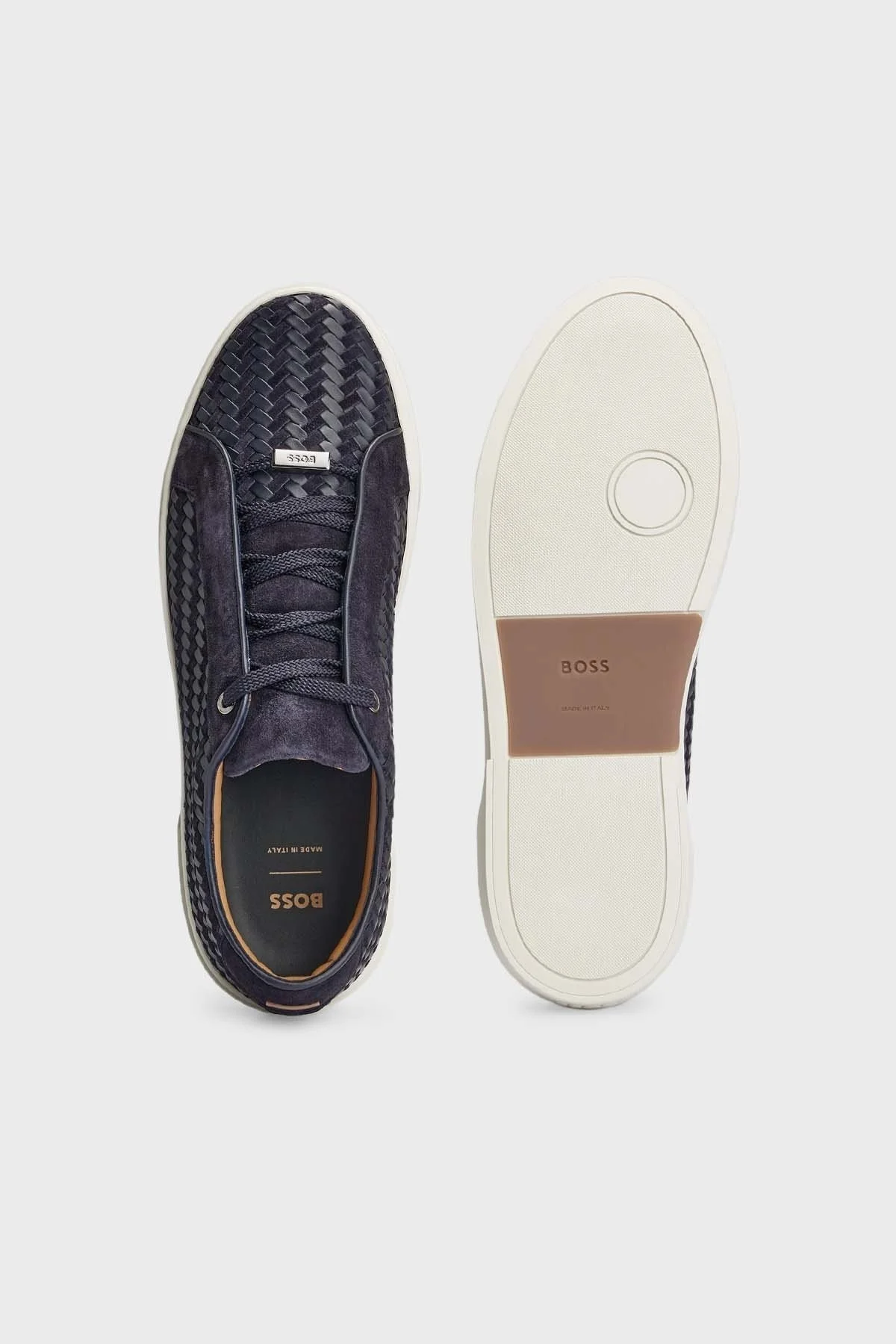 Boss Logolu Hakiki Deri Sneaker Erkek Ayakkabı 50514547 401 LACİVERT - 4