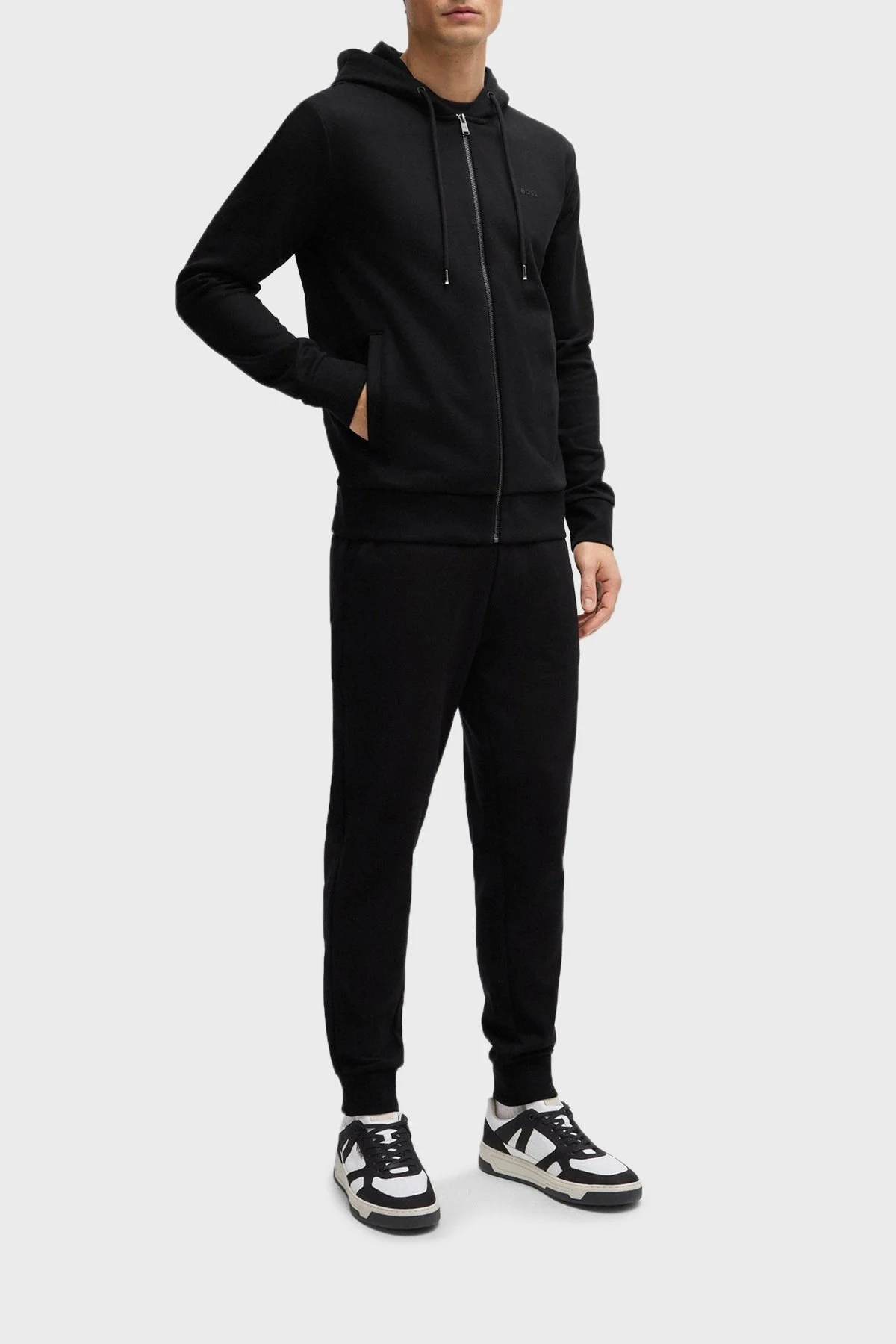 Boss Logolu Hakiki Deri Sneaker Erkek Ayakkabı 50517302 010 SİYAH - 7