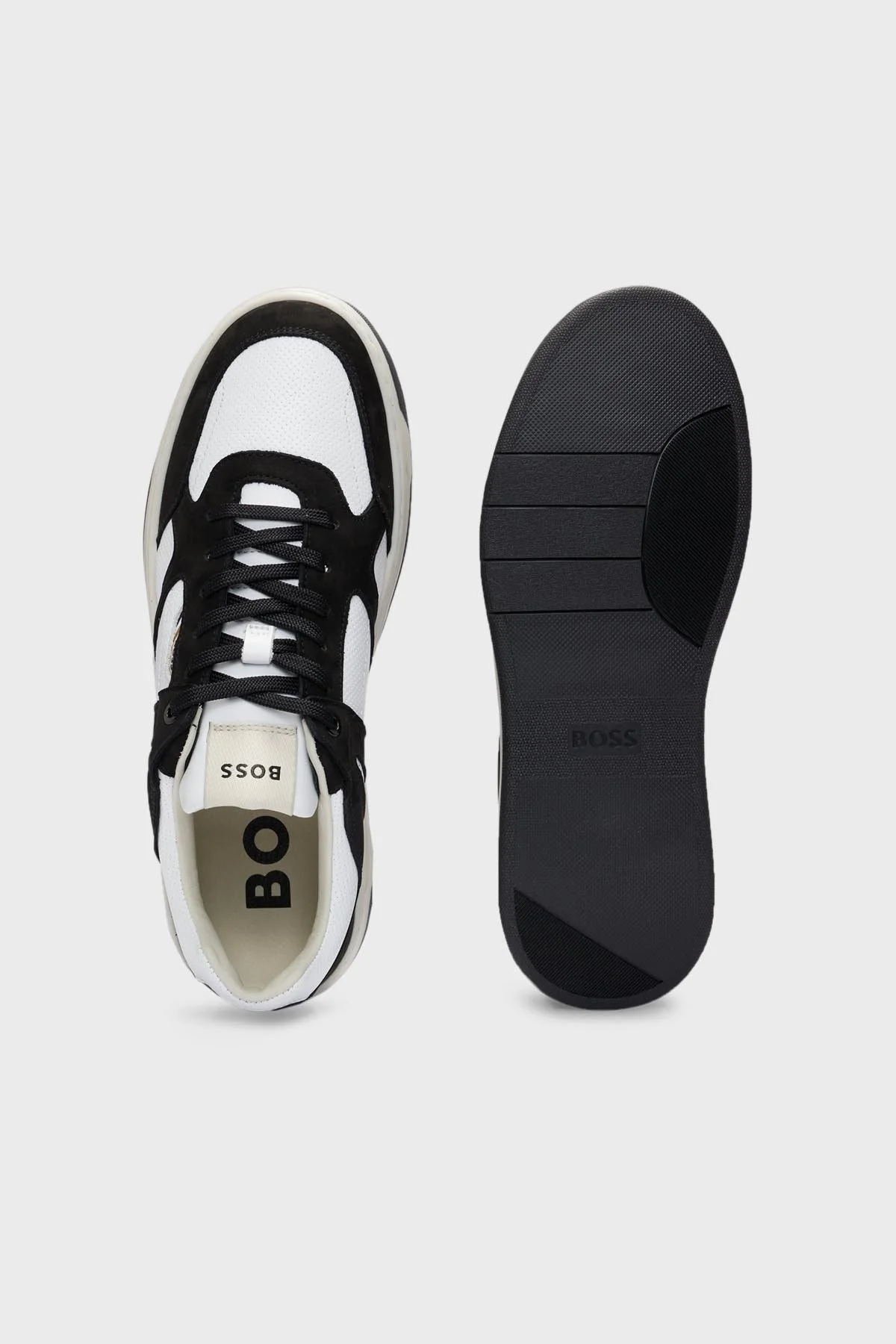Boss Logolu Hakiki Deri Sneaker Erkek Ayakkabı 50517302 010 SİYAH - 10