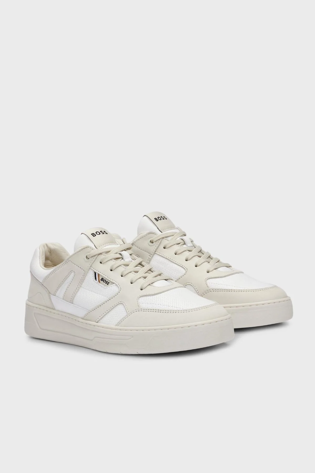 Boss Logolu Hakiki Deri Sneaker Erkek Ayakkabı 50517302 280 BEJ - 7