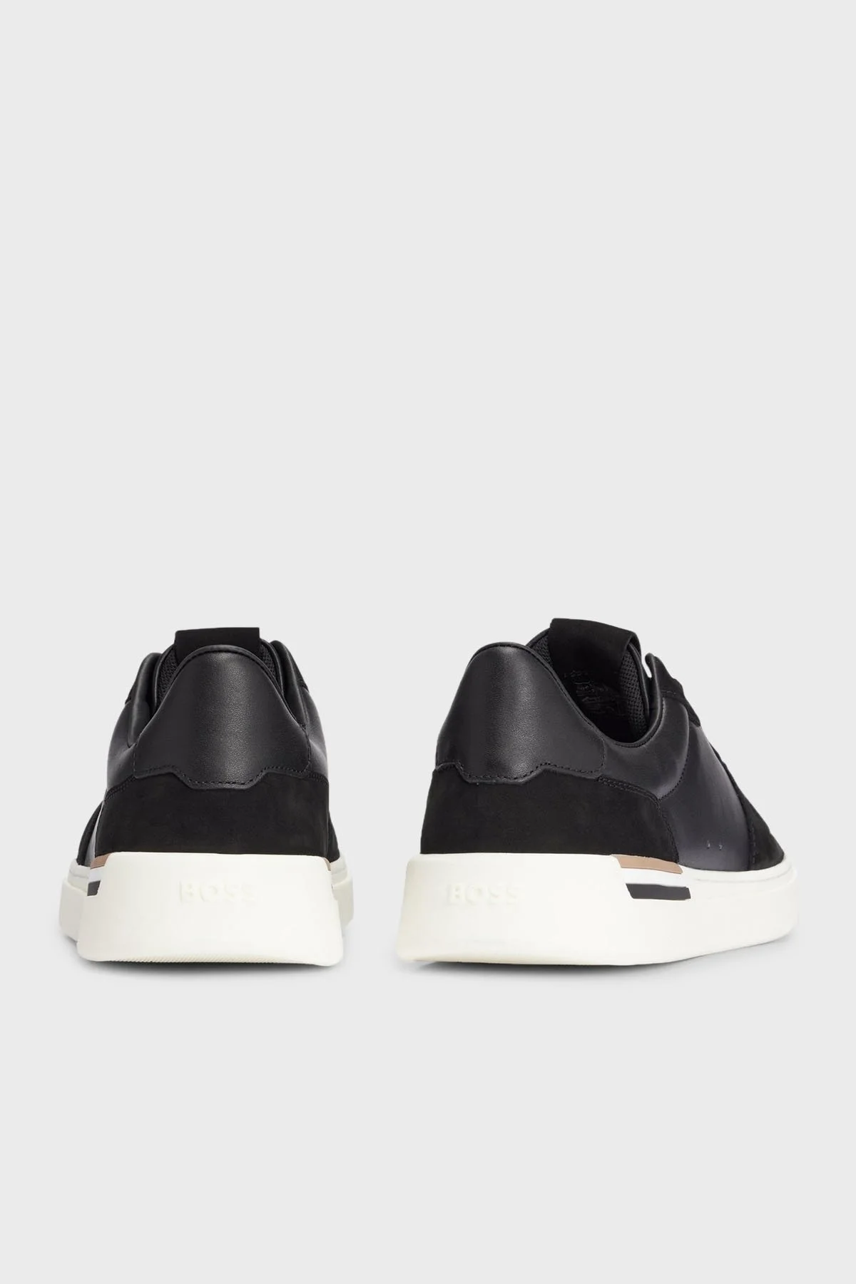 Boss Logolu Hakiki Deri Sneaker Erkek Ayakkabı 50517303 001 SİYAH - 5