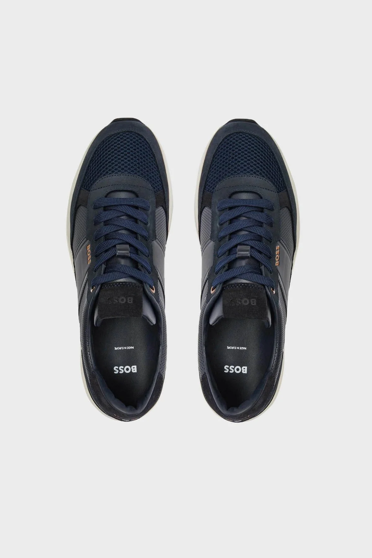 Boss Logolu Hakiki Deri Sneaker Erkek Ayakkabı 50517307 401 LACİVERT - 5
